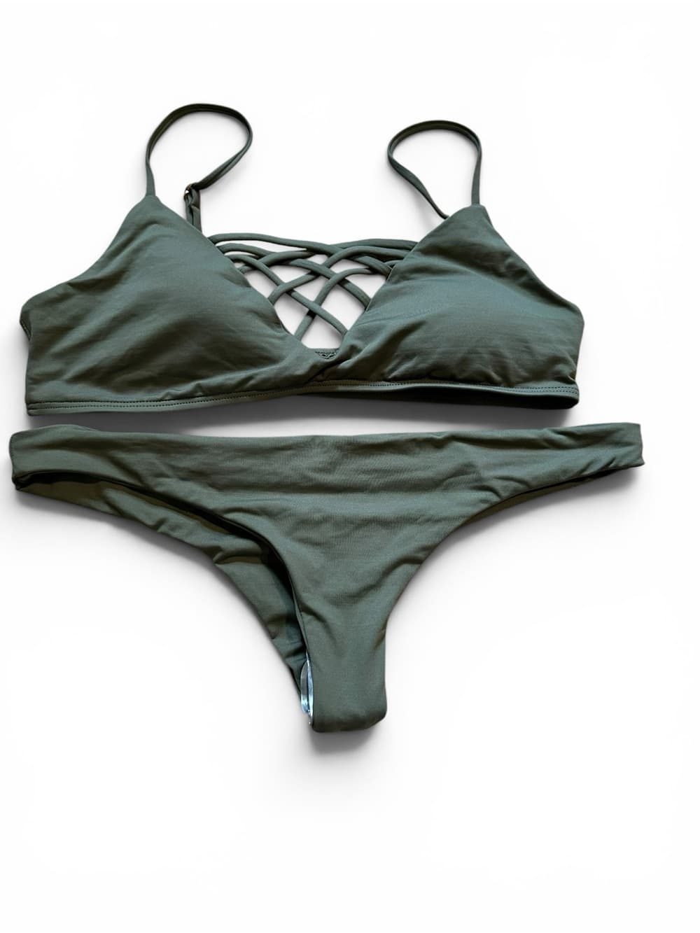 NWOT L*Space Jaimie bikini set green large - Thumbnail 5