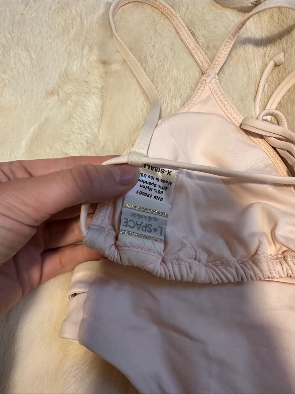 NWT L*Space triangle bikini light pink - Thumbnail 4