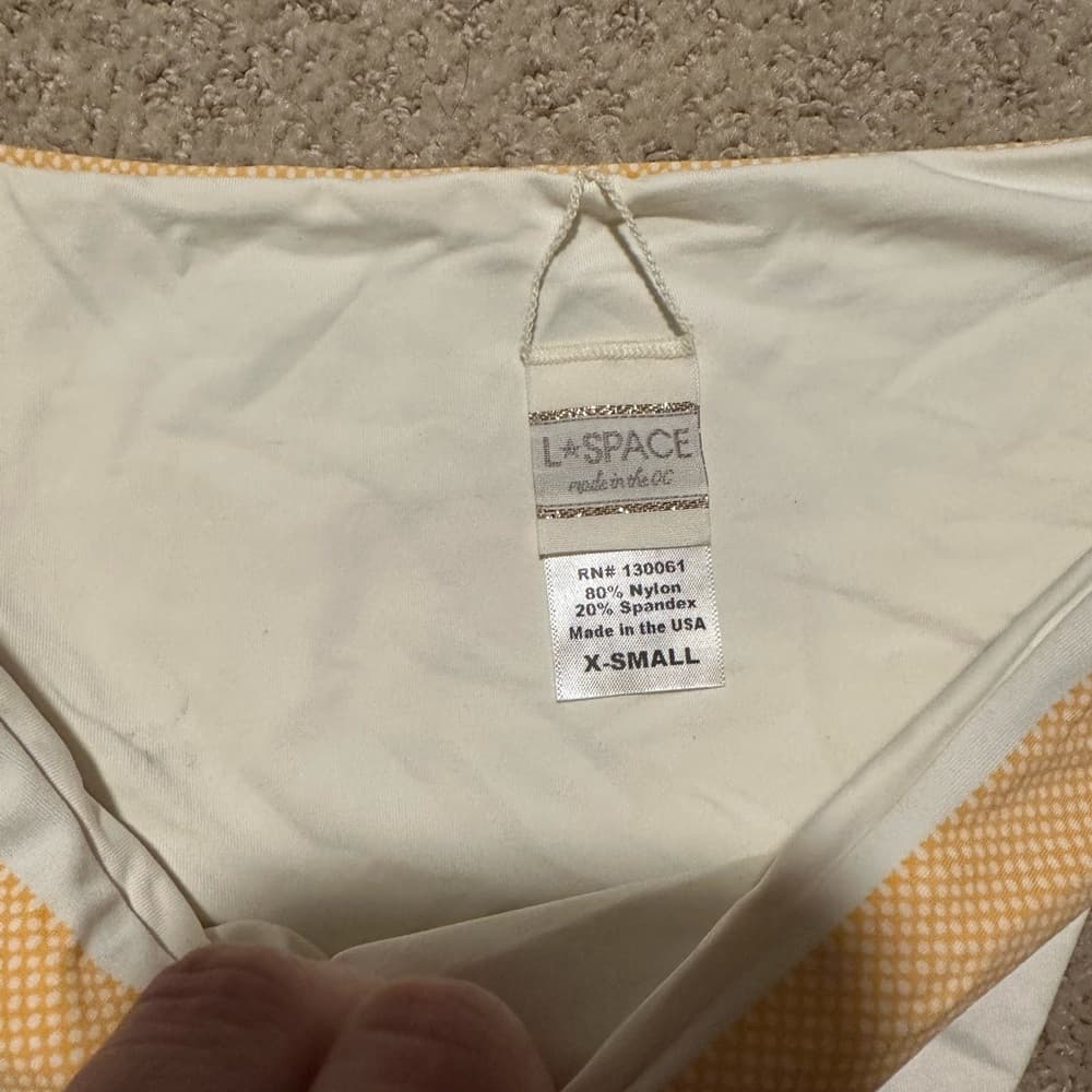 NWOT L*Space striped bikini bottoms white yellow - Thumbnail 2