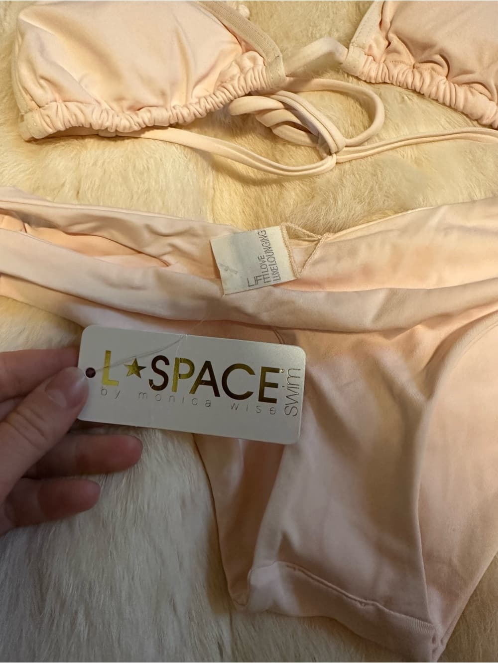 NWT L*Space triangle bikini light pink - Thumbnail 2
