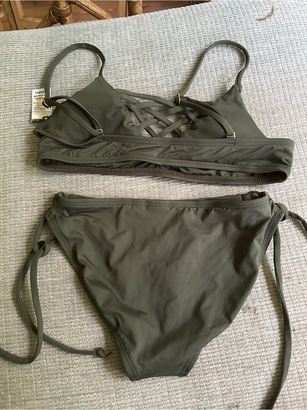 NWOT L*Space Jaime bikini set green extra small - Thumbnail 3