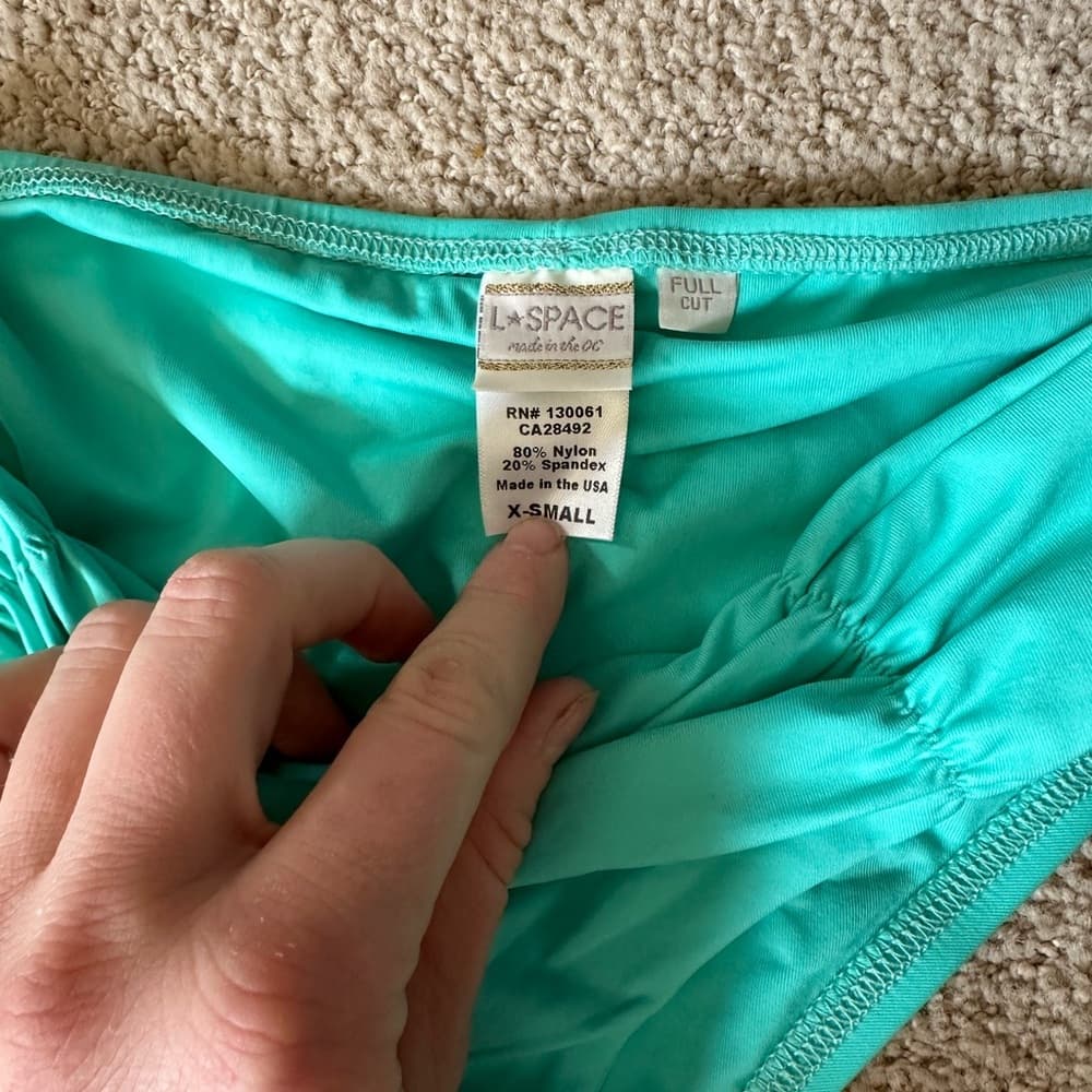 NWOT L*Space Monique full cut bikini bottoms seafoam - Thumbnail 2