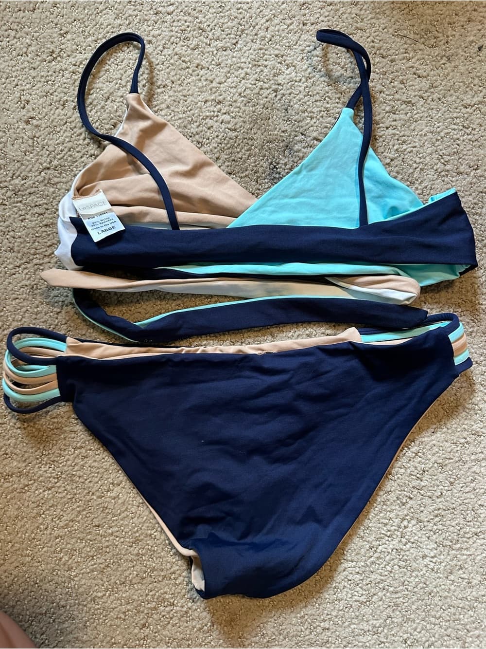 NWOT L*Space Chloe Low down bikini set large - Thumbnail 3