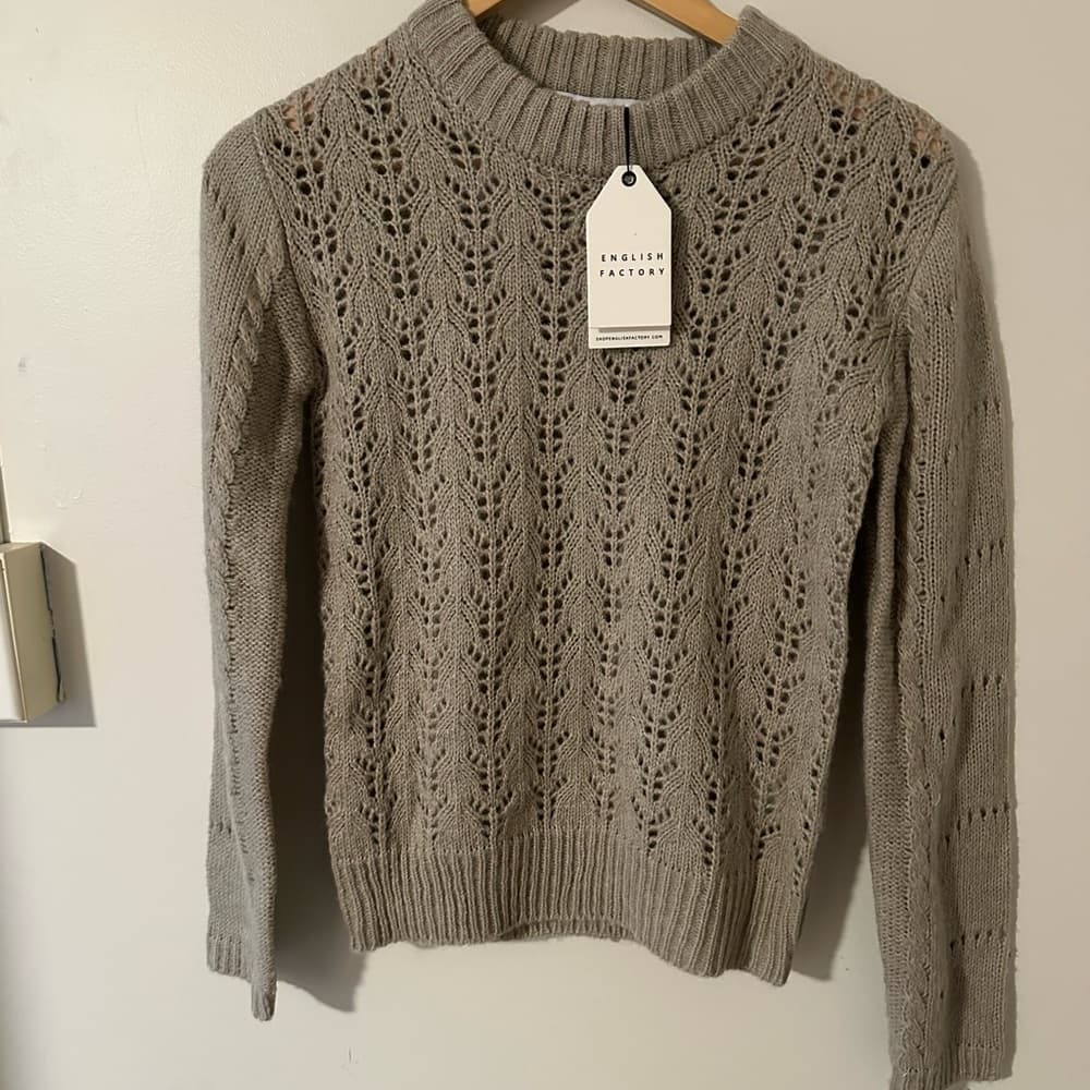 NWT English Factory wool blend sweater grey