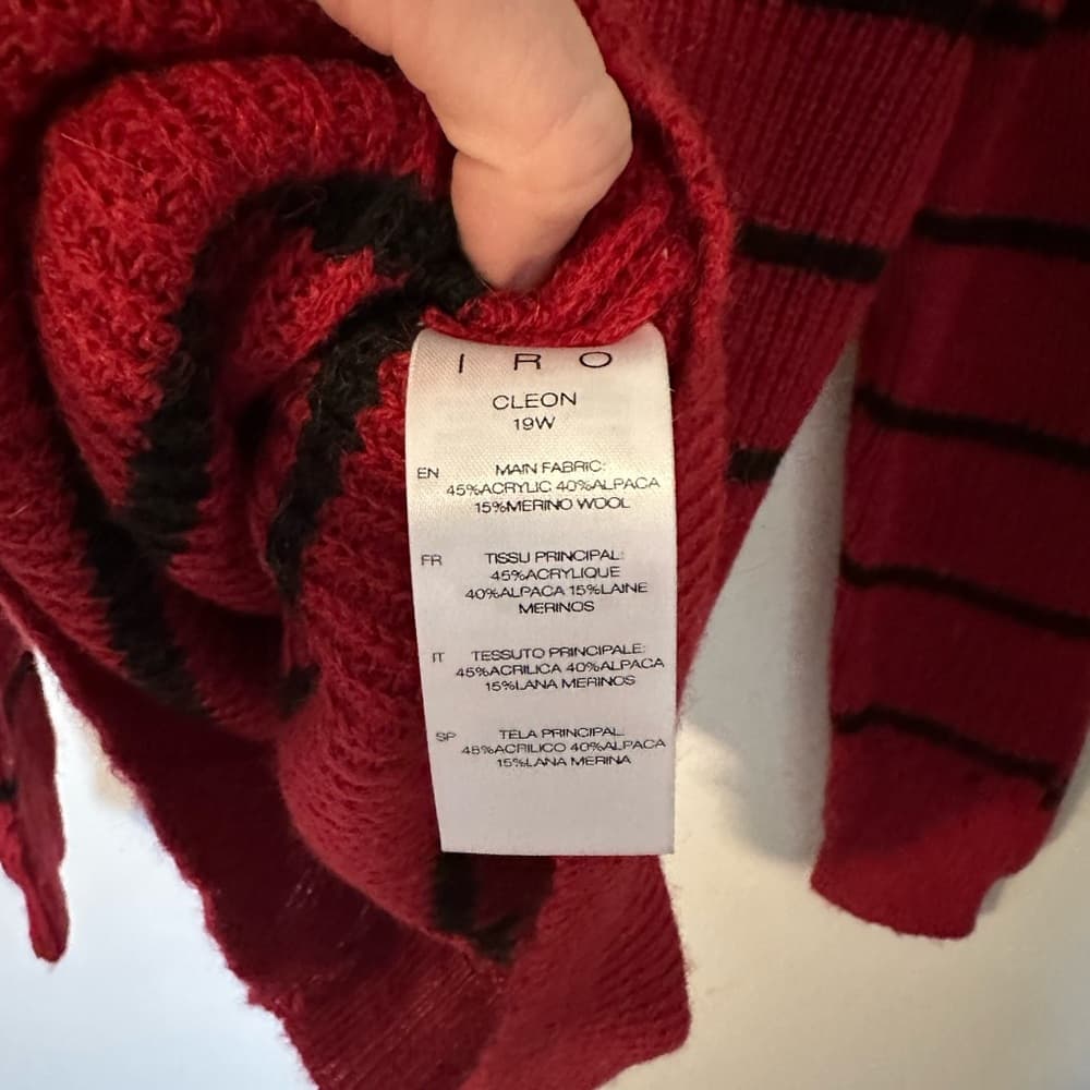 Iro Paris Cleon distressed wool alpaca sweater - Thumbnail 4