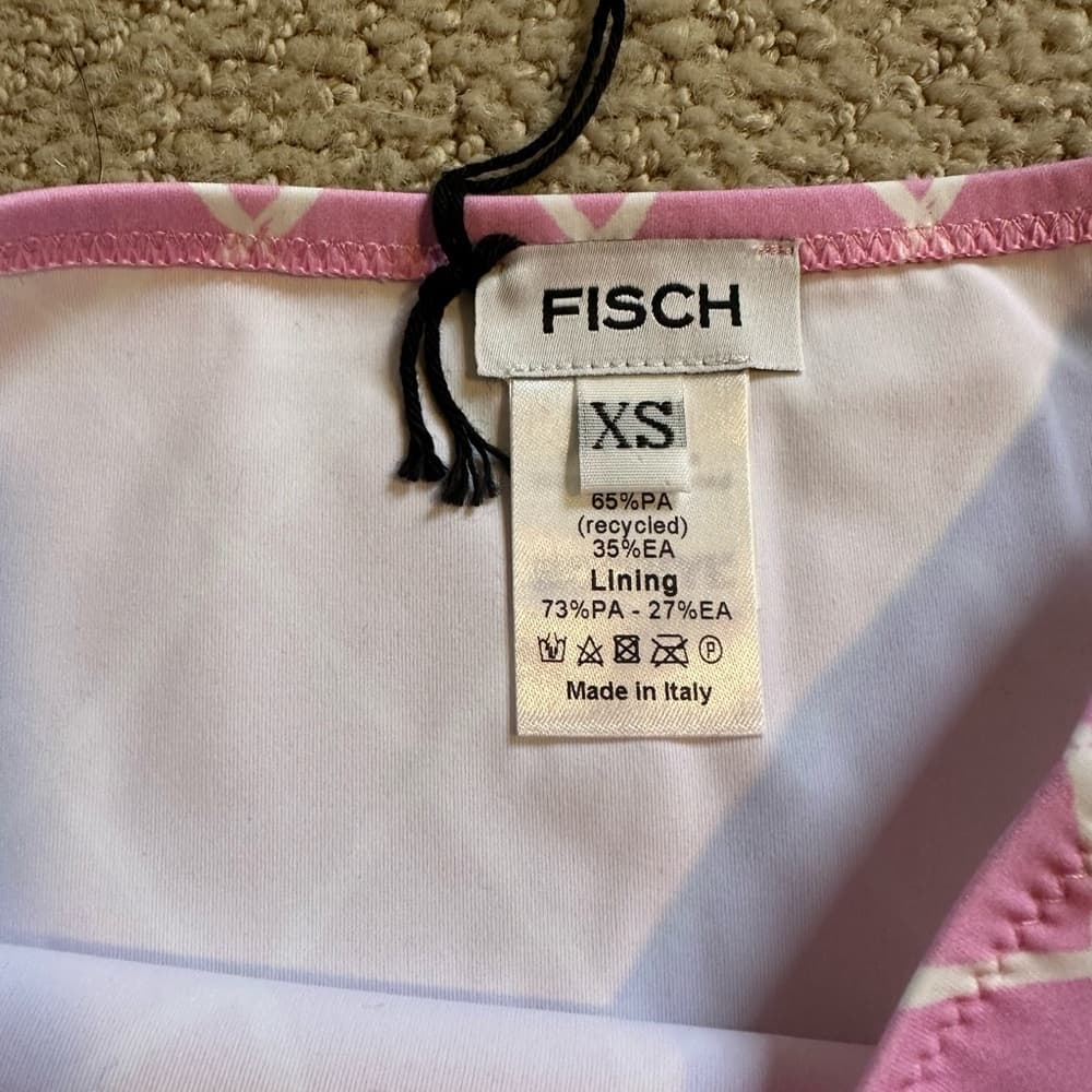 NWT Fisch Public bikini bottoms pink fish net - Thumbnail 3