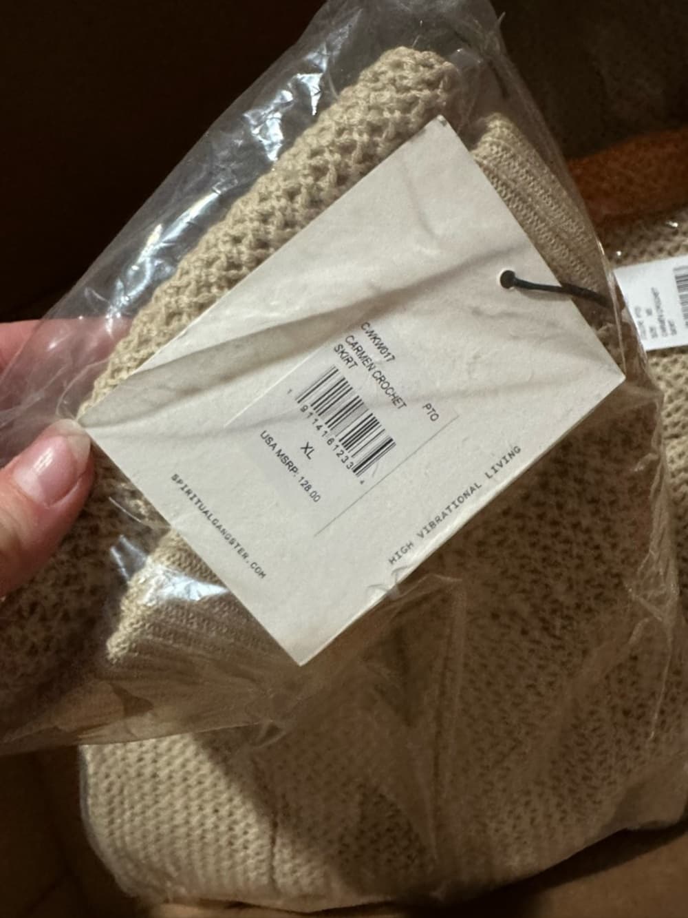 NWT Spiritual Gangster Carmen maxi crochet skirt Palo Santo - Thumbnail 2