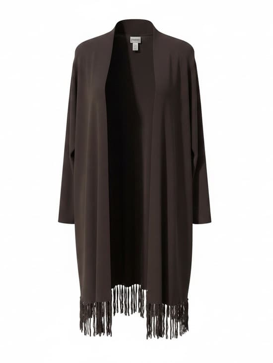 Chico’s long open front cardigan dark brown - Thumbnail 5