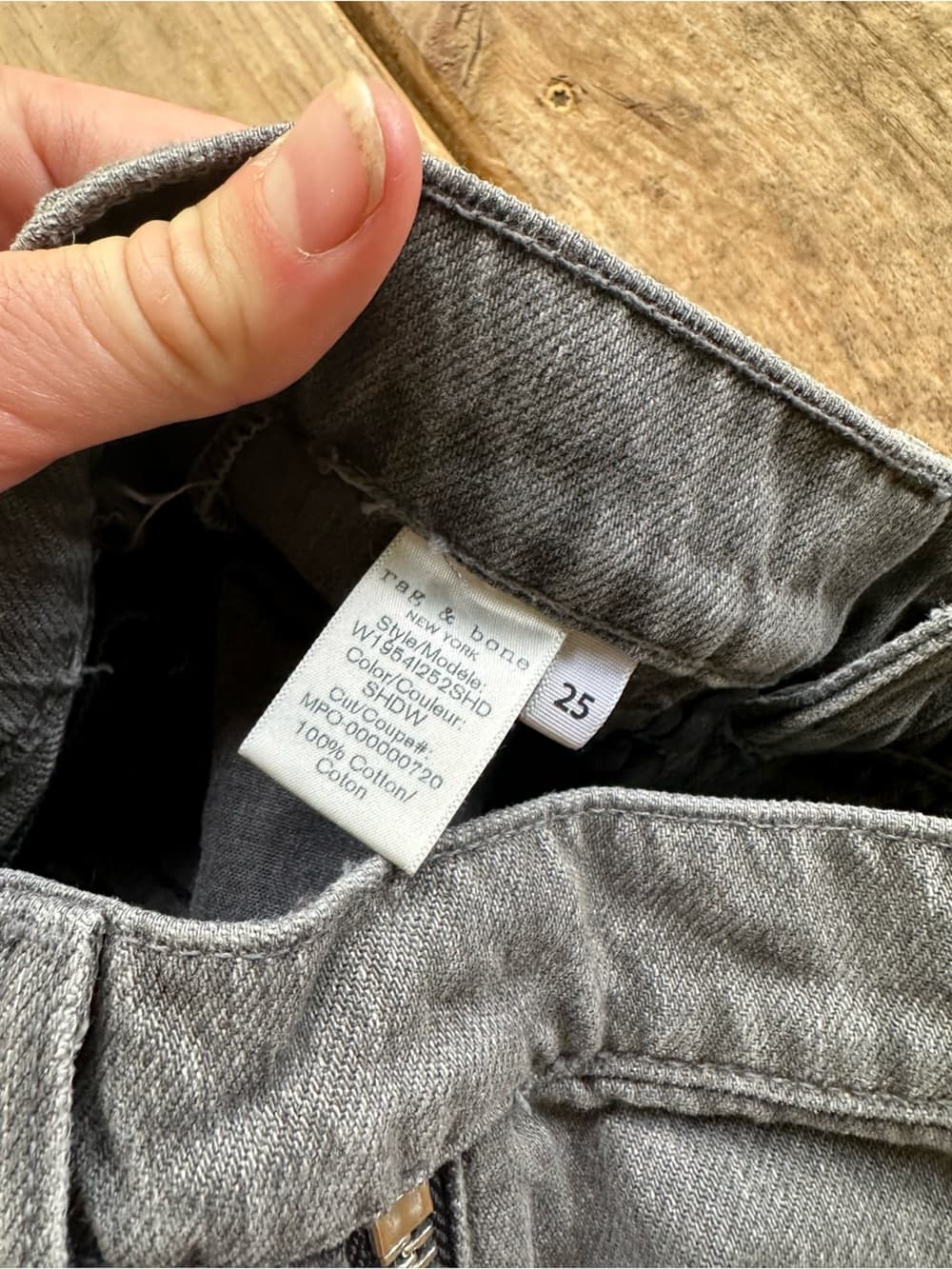 Rag and Bone Maya high rise shorts zipper 25 shadow - Thumbnail 3
