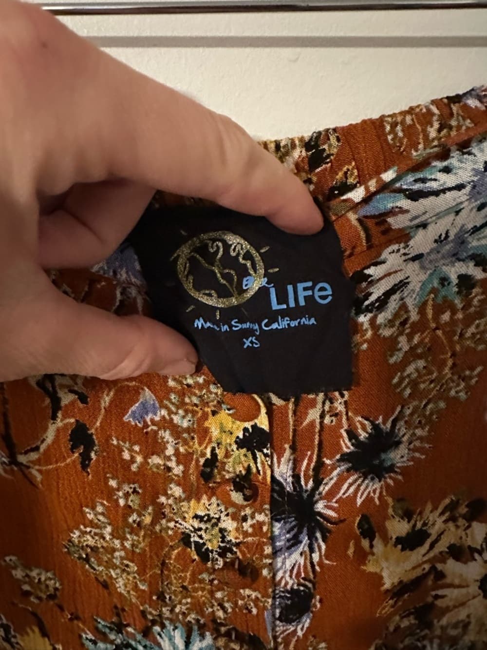 Blue Life maxi skirt floral button front - Thumbnail 2
