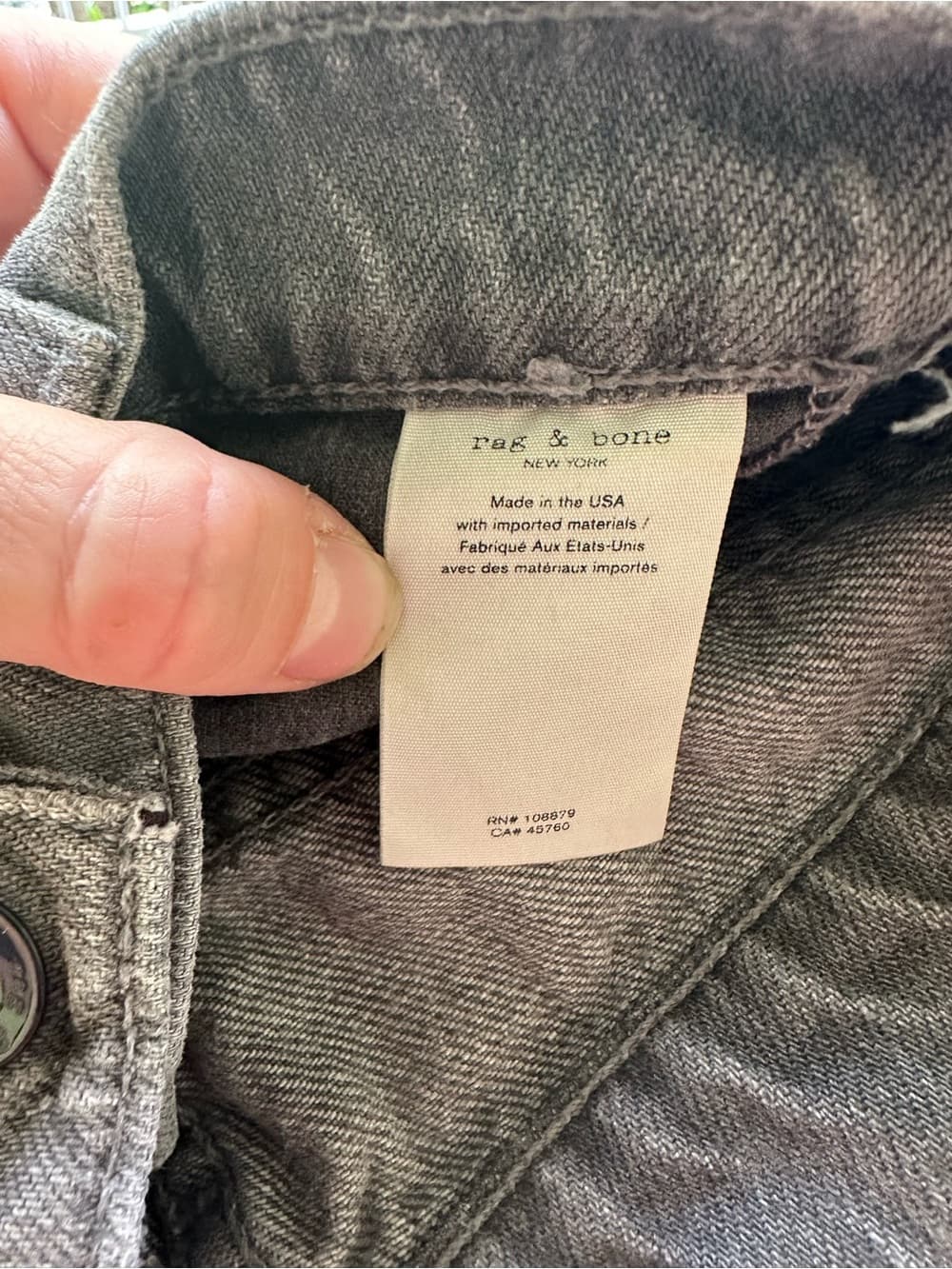 Rag and Bone Maya high rise shorts zipper 25 shadow - Thumbnail 4
