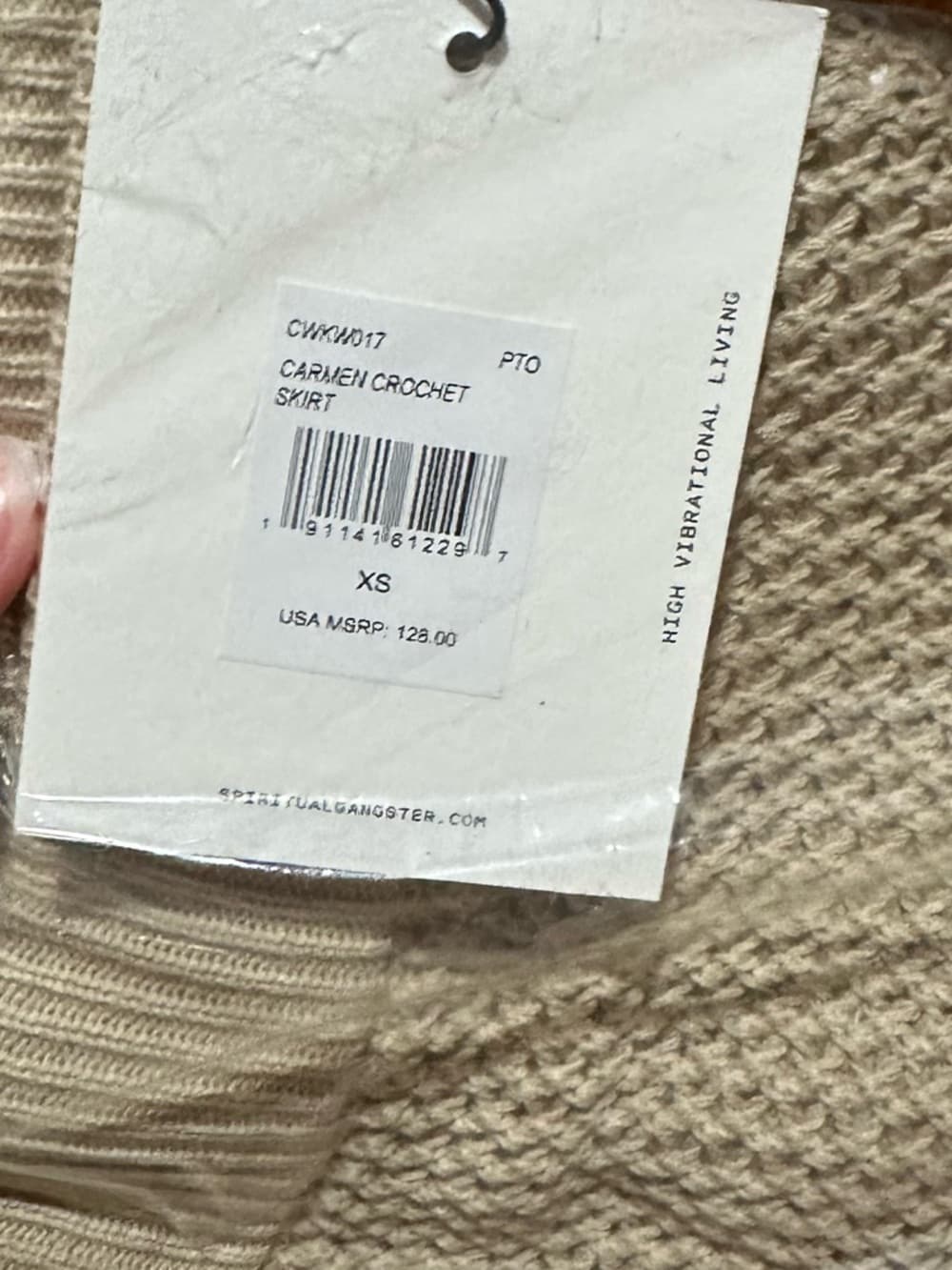 NWT Spiritual Gangster Carmen maxi crochet skirt Palo Santo - Thumbnail 2