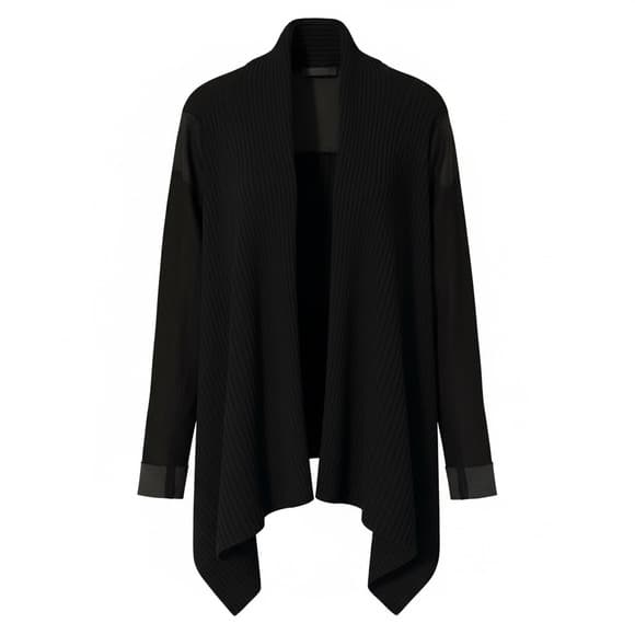 Donna Karan Cashmere Leather cardigan black - Thumbnail 6