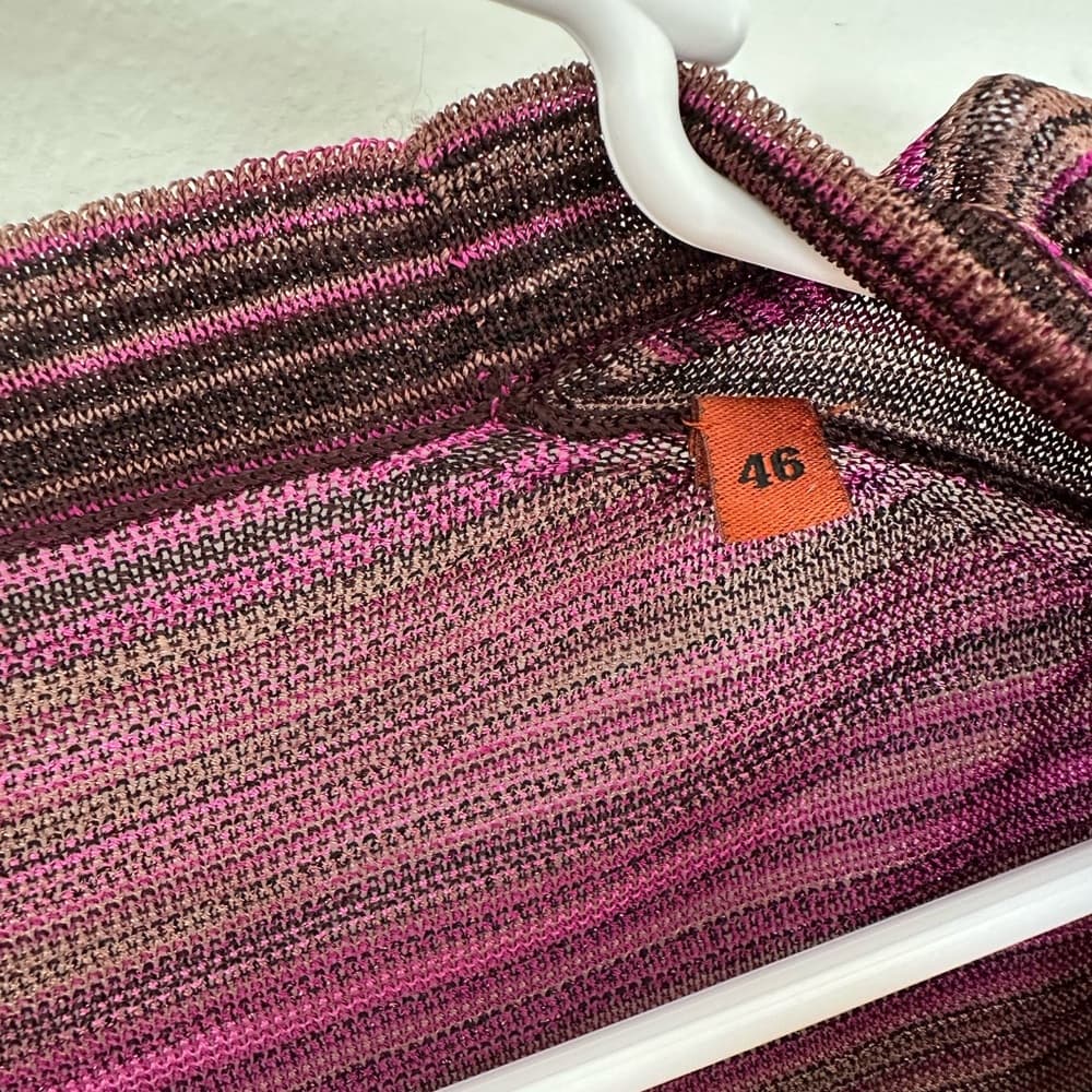 Missoni metallic knit cardigan purple brown - Thumbnail 3