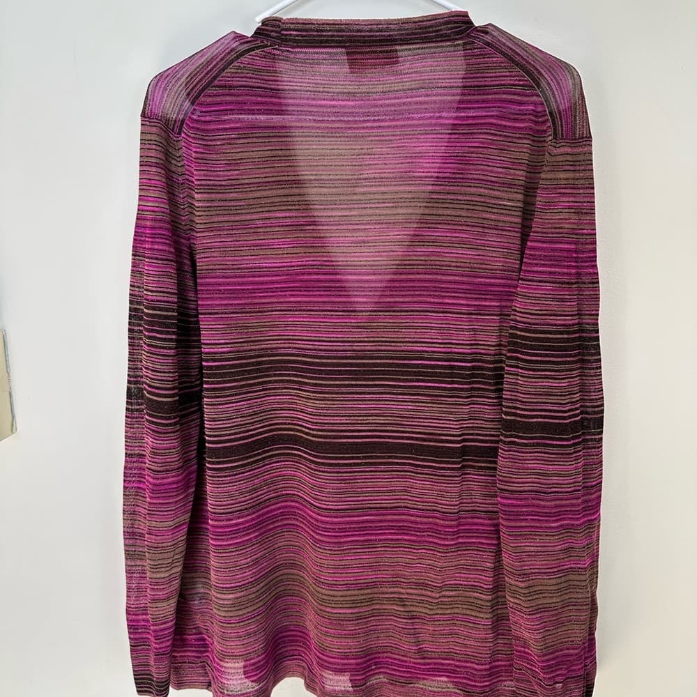 Missoni metallic knit cardigan purple brown - Thumbnail 7