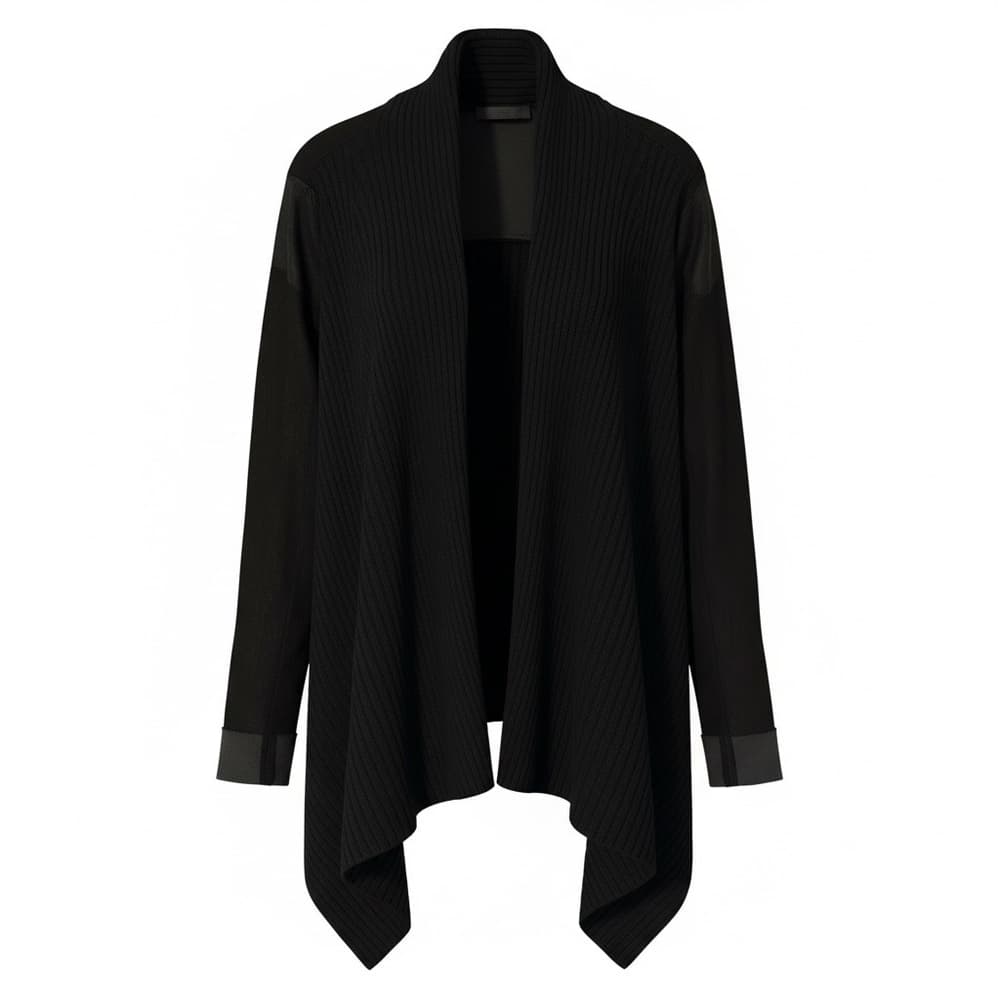 Donna Karan Cashmere Leather cardigan black - Thumbnail 5
