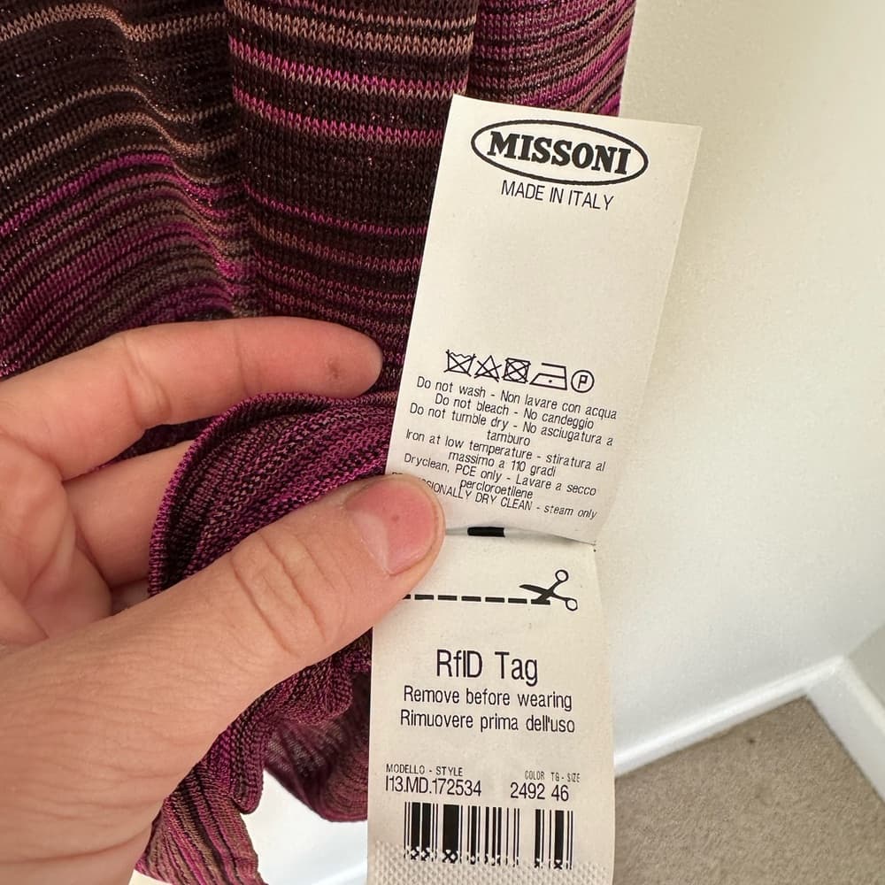 Missoni metallic knit cardigan purple brown - Thumbnail 6