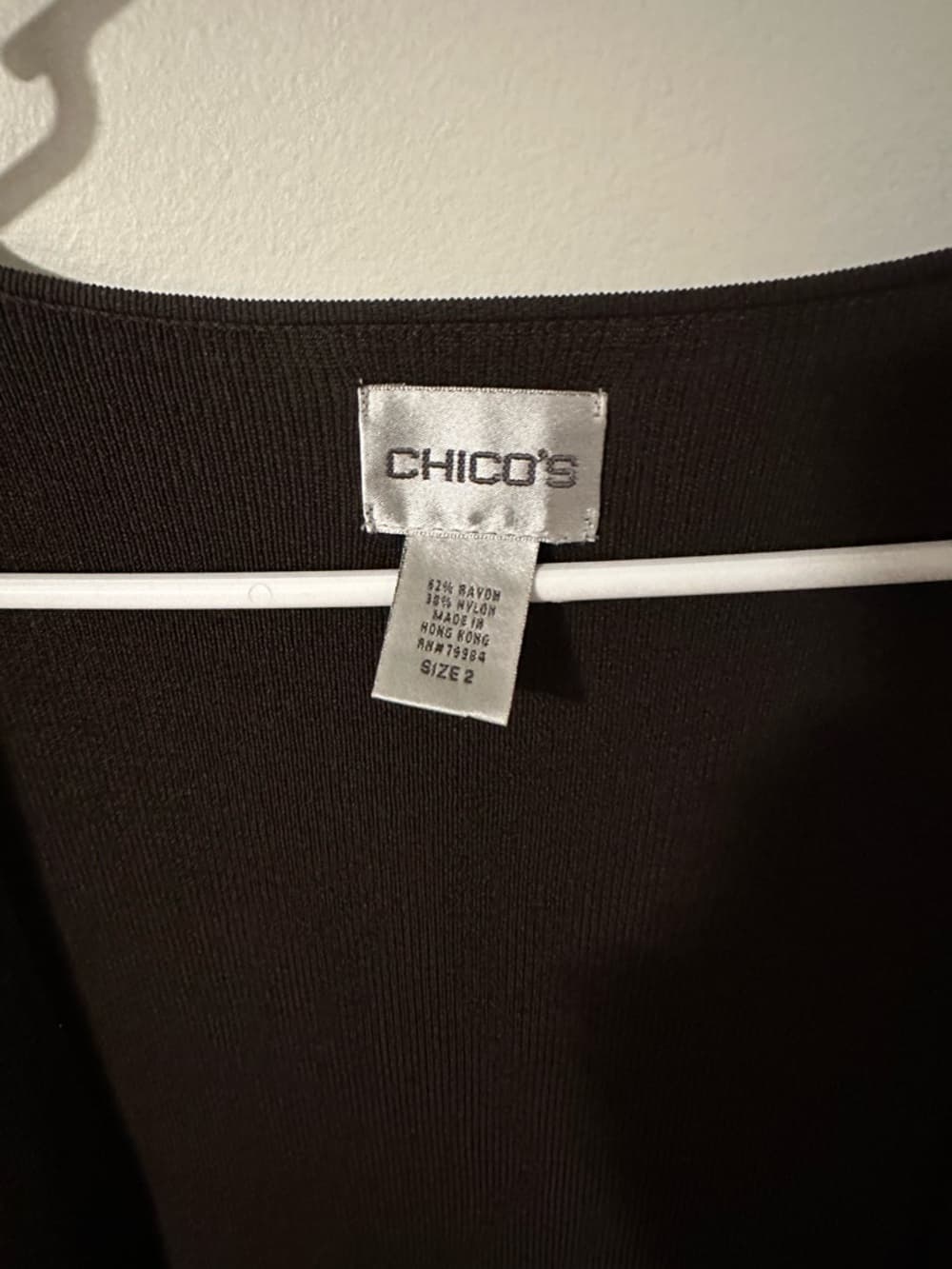 Chico’s long open front cardigan dark brown - Thumbnail 2