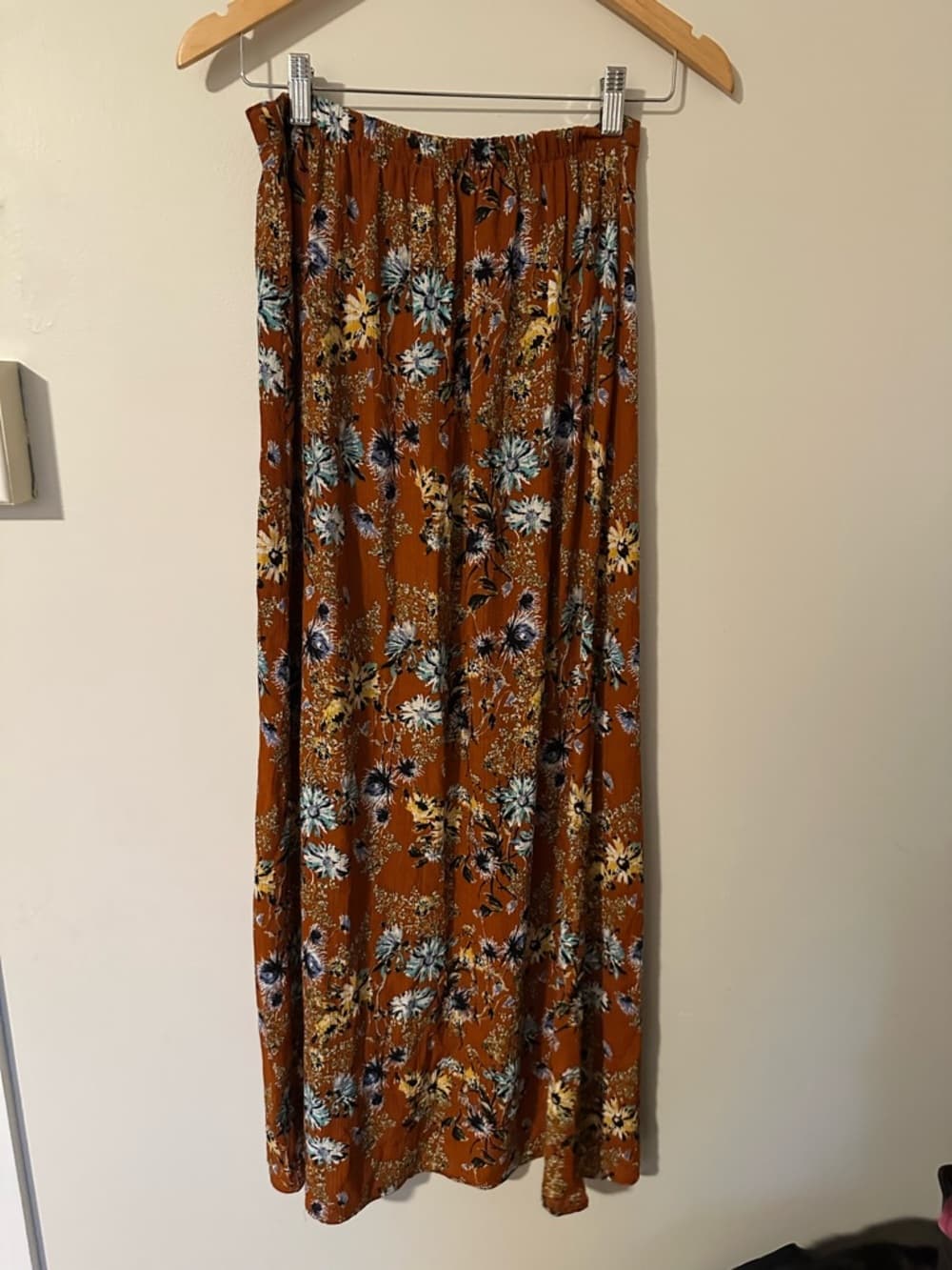 Blue Life maxi skirt floral button front - Thumbnail 4