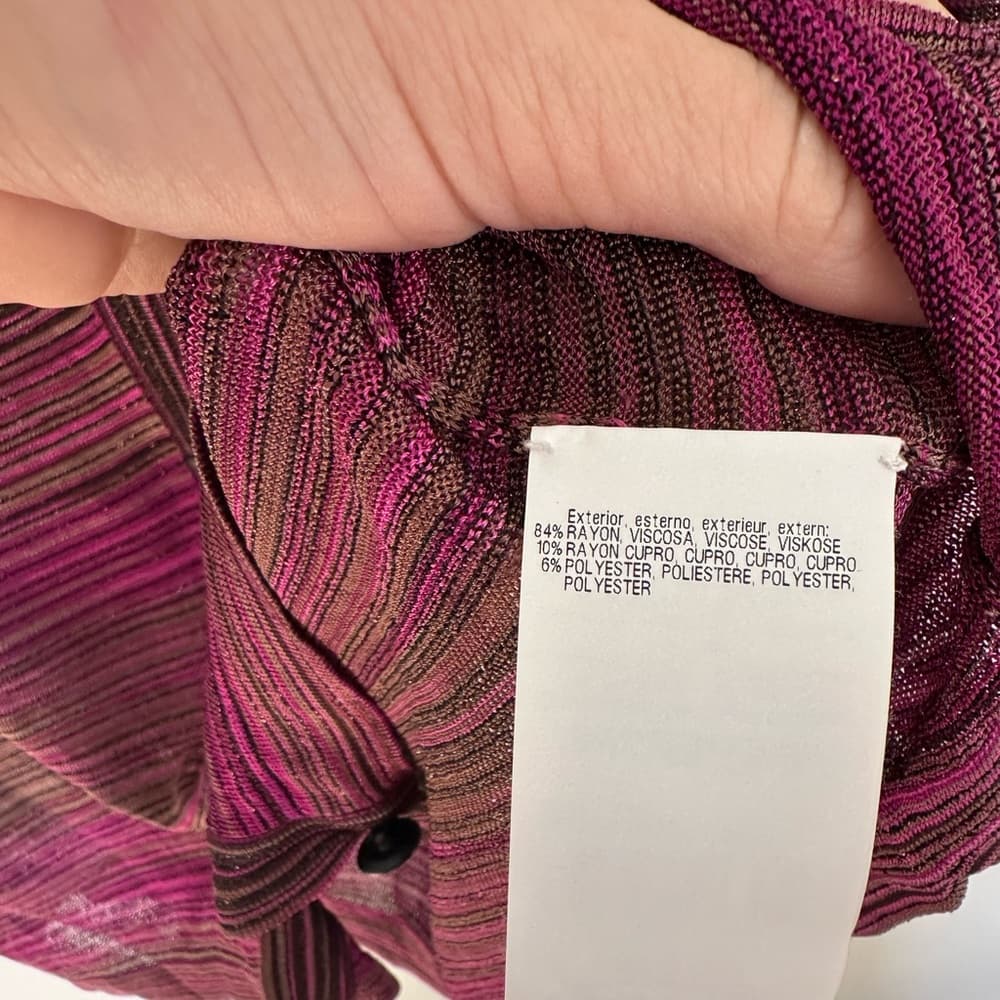 Missoni metallic knit cardigan purple brown - Thumbnail 4