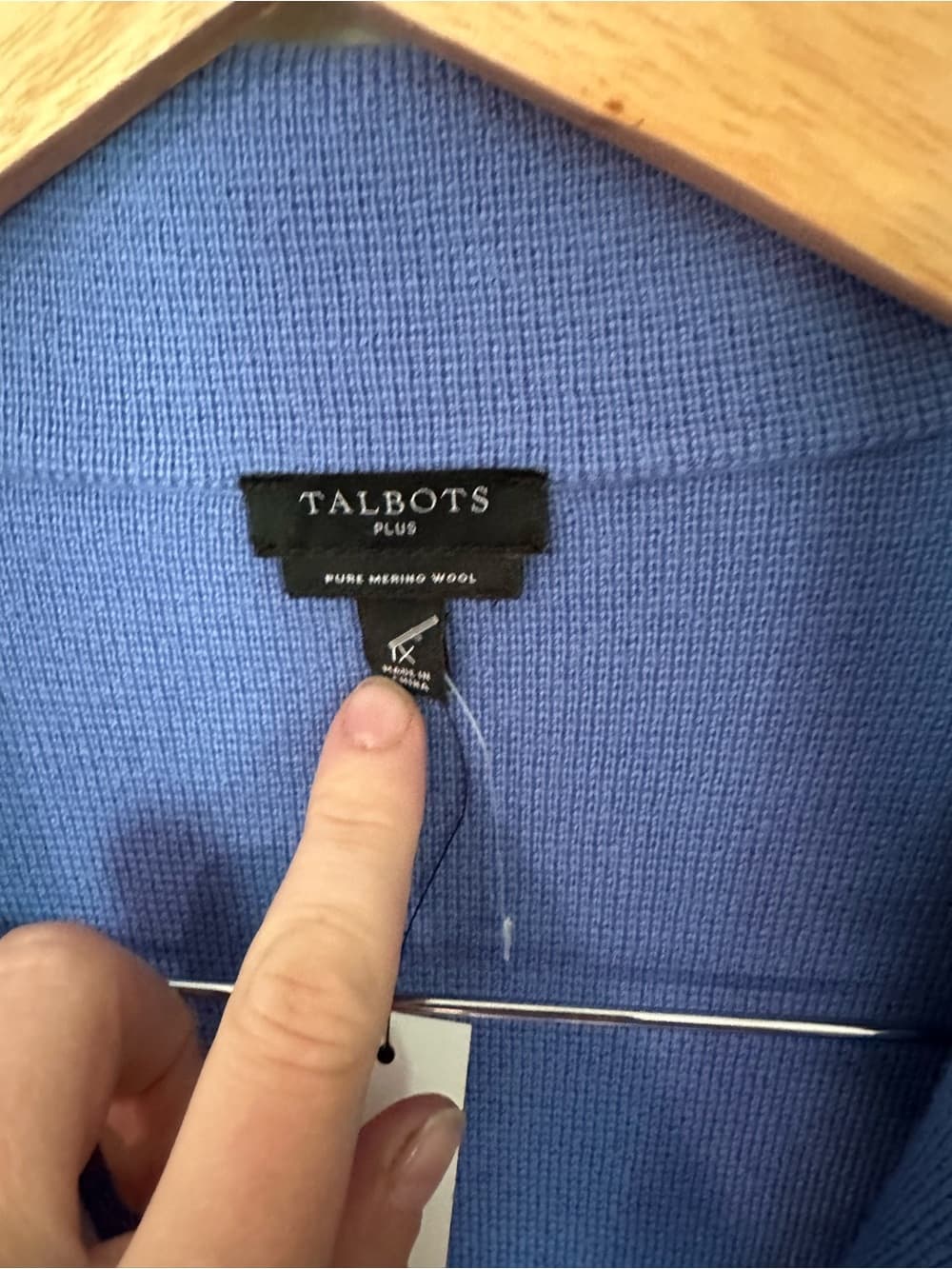 NWT Talbots 100% merino wool blazer blue 1X - Thumbnail 2