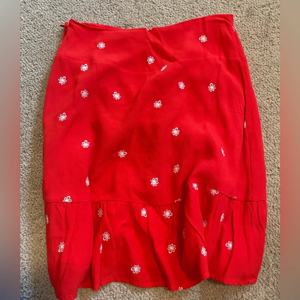 For Love and Lemons Revolve Chiquita skirt Cherry - Thumbnail 3
