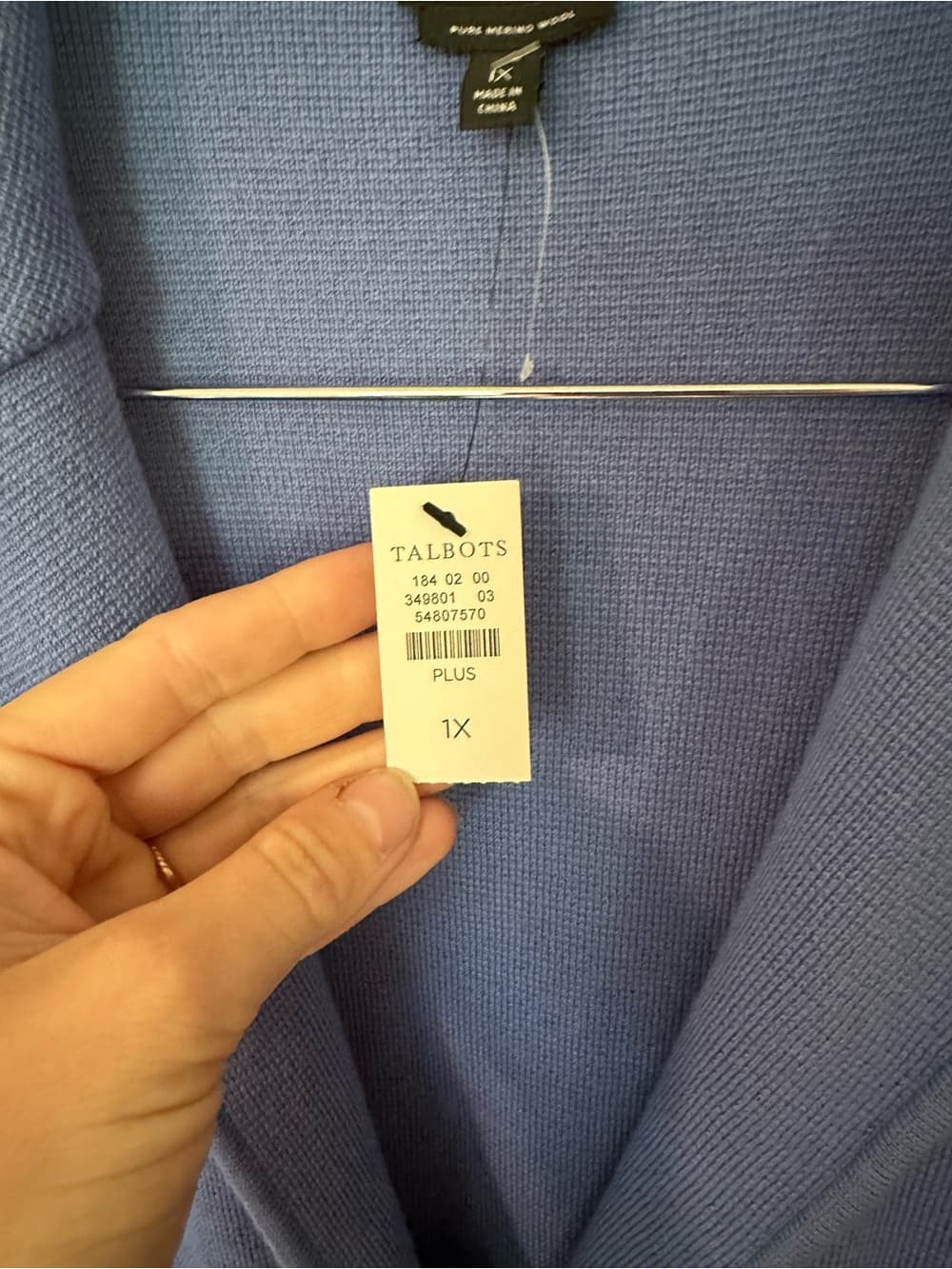 NWT Talbots 100% merino wool blazer blue 1X - Thumbnail 3