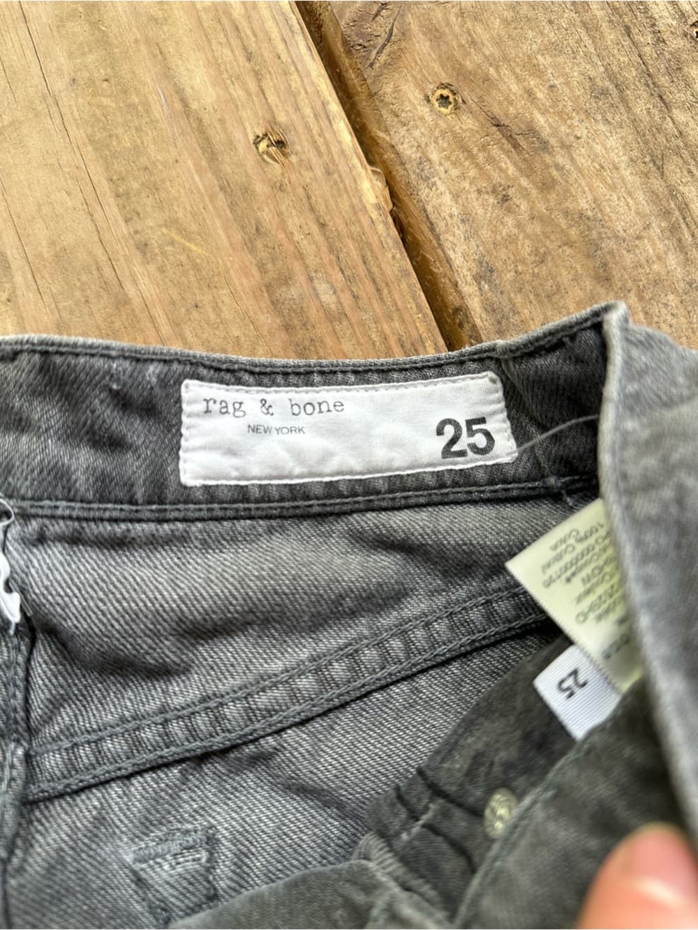Rag and Bone Maya high rise shorts zipper 25 shadow - Thumbnail 2
