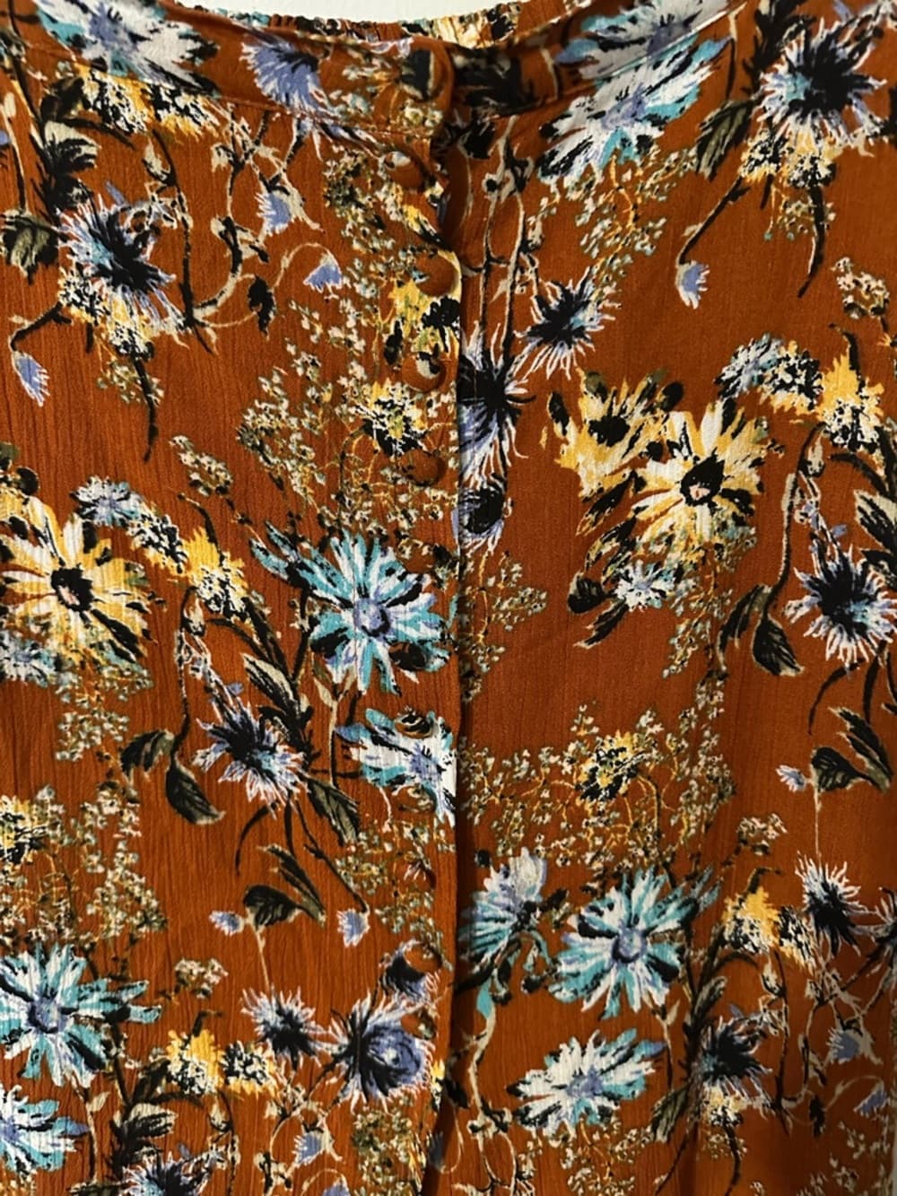 Blue Life maxi skirt floral button front - Thumbnail 3