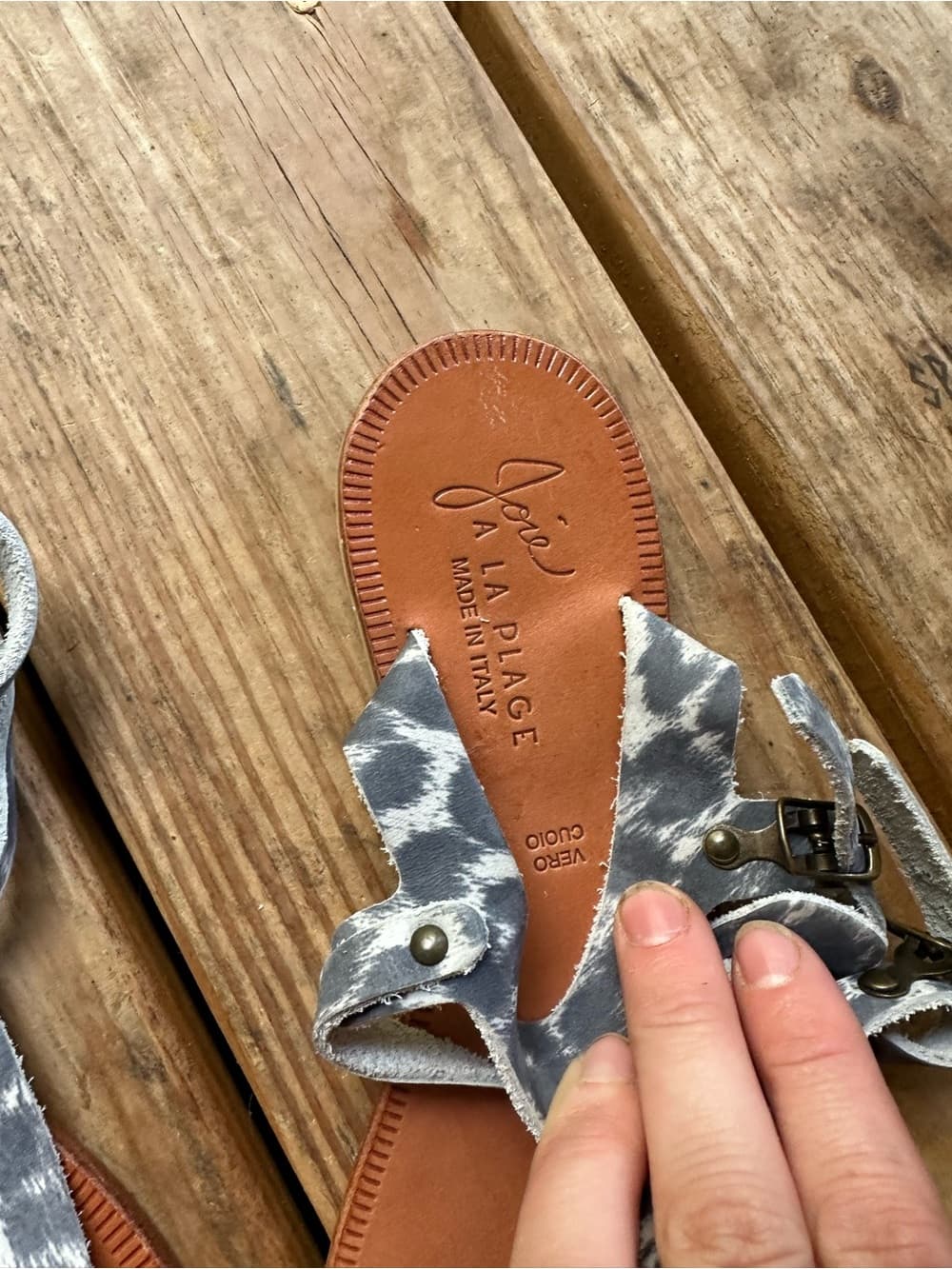 Joie A La Plage t strap leopard print leather sandals - Thumbnail 2