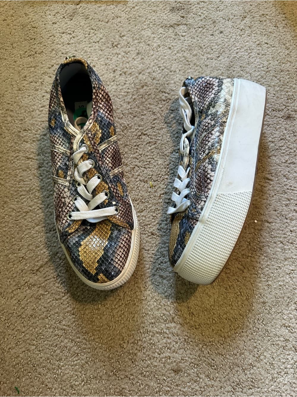 Steve Madden Emmy snakeskin platform sneakers