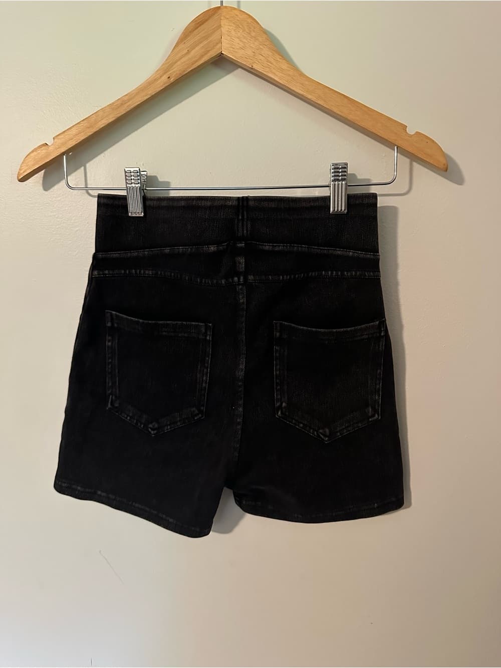 NWOT Halara high waisted denim shorts black - Thumbnail 4
