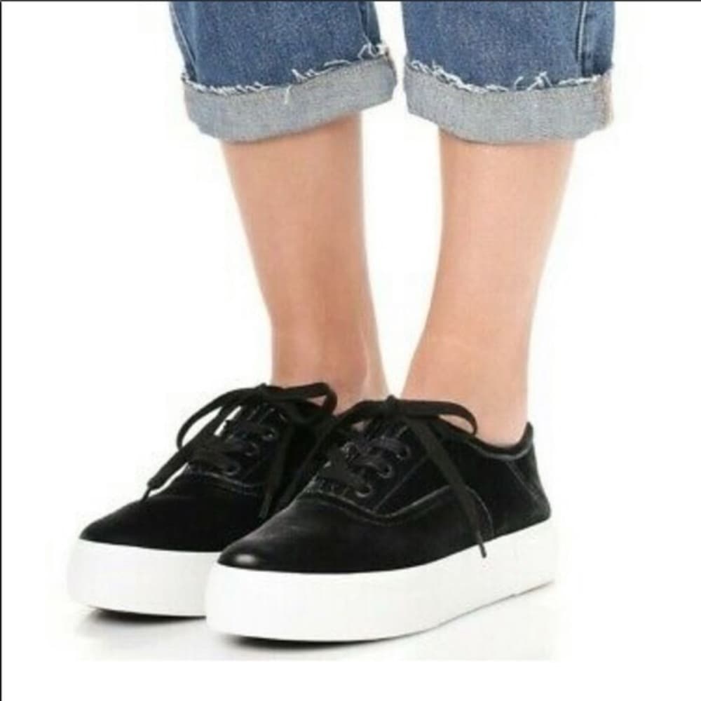 Vince Copley platform sneakers black velvet - Thumbnail 5