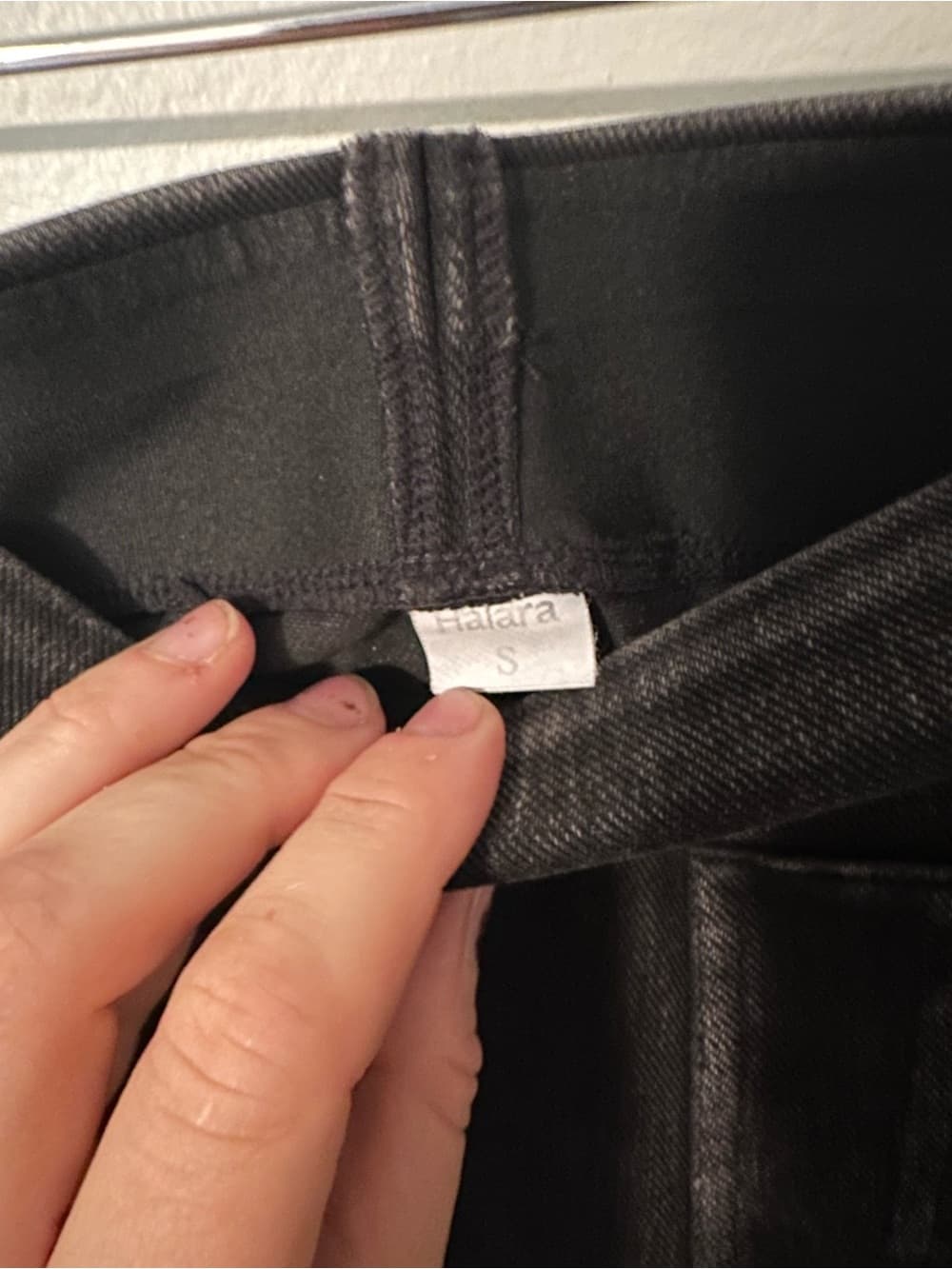 NWOT Halara high waisted denim shorts black - Thumbnail 3