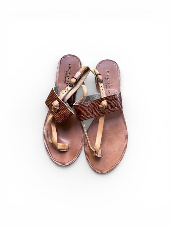 Joie A La Plage thong leather sandals tan - Thumbnail 4