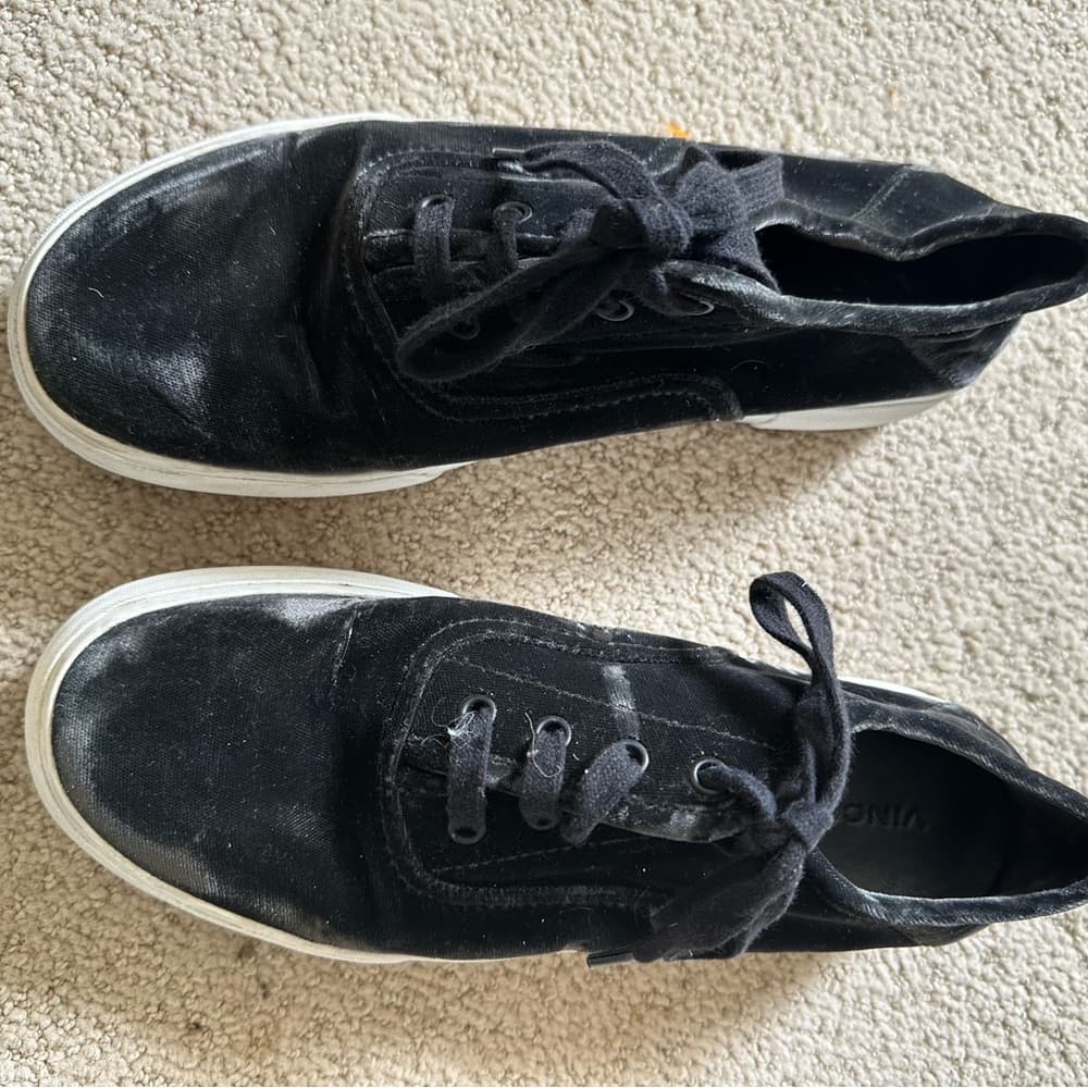 Vince Copley platform sneakers black velvet - Thumbnail 2
