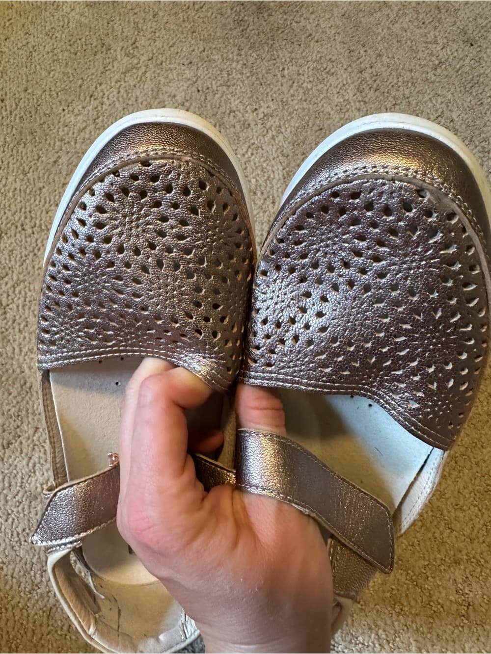 Pikolinos Reuda leather mary jane trainers Stone - Thumbnail 5