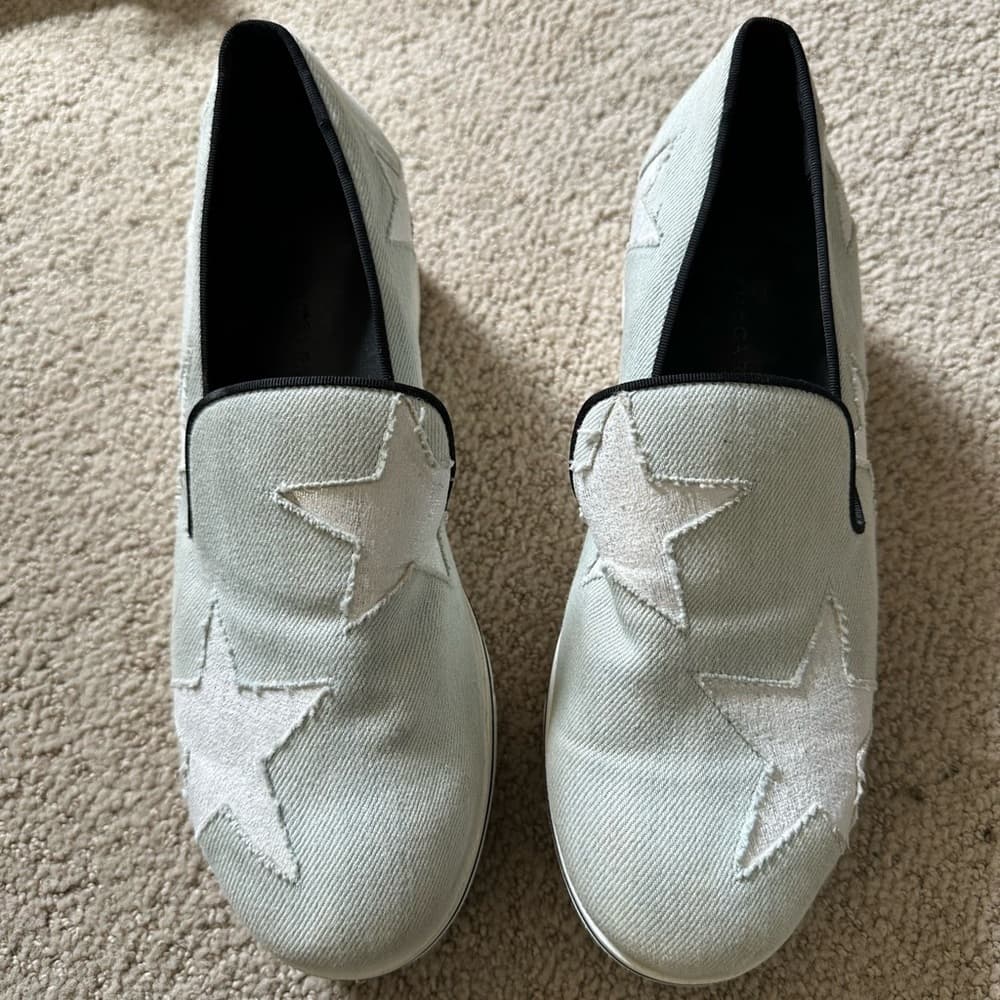 Stella McCartney Binx denim star platform slip-on sneakers - Thumbnail 2