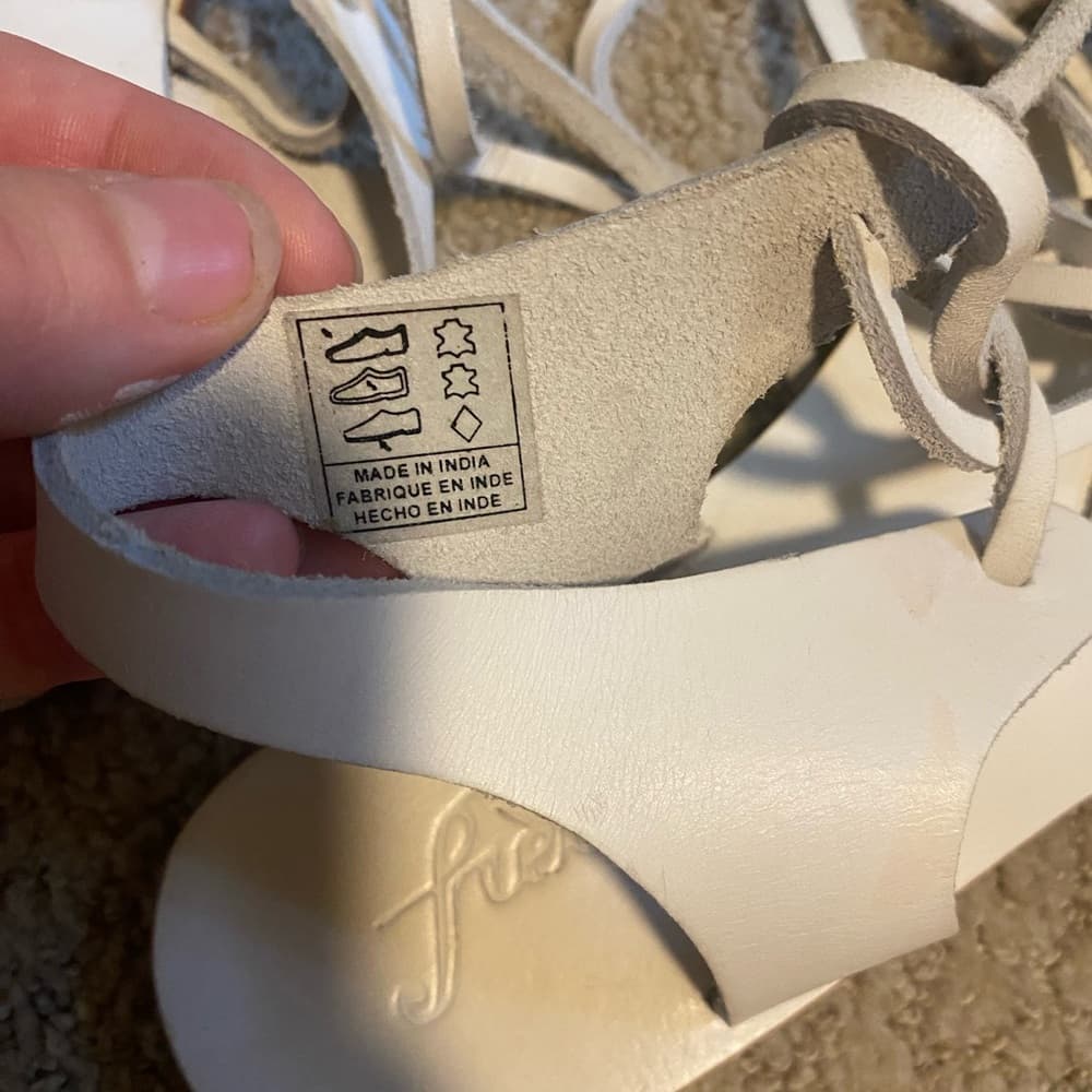 Free People Brynn Marr wrap leather sandals white 36 - Thumbnail 5