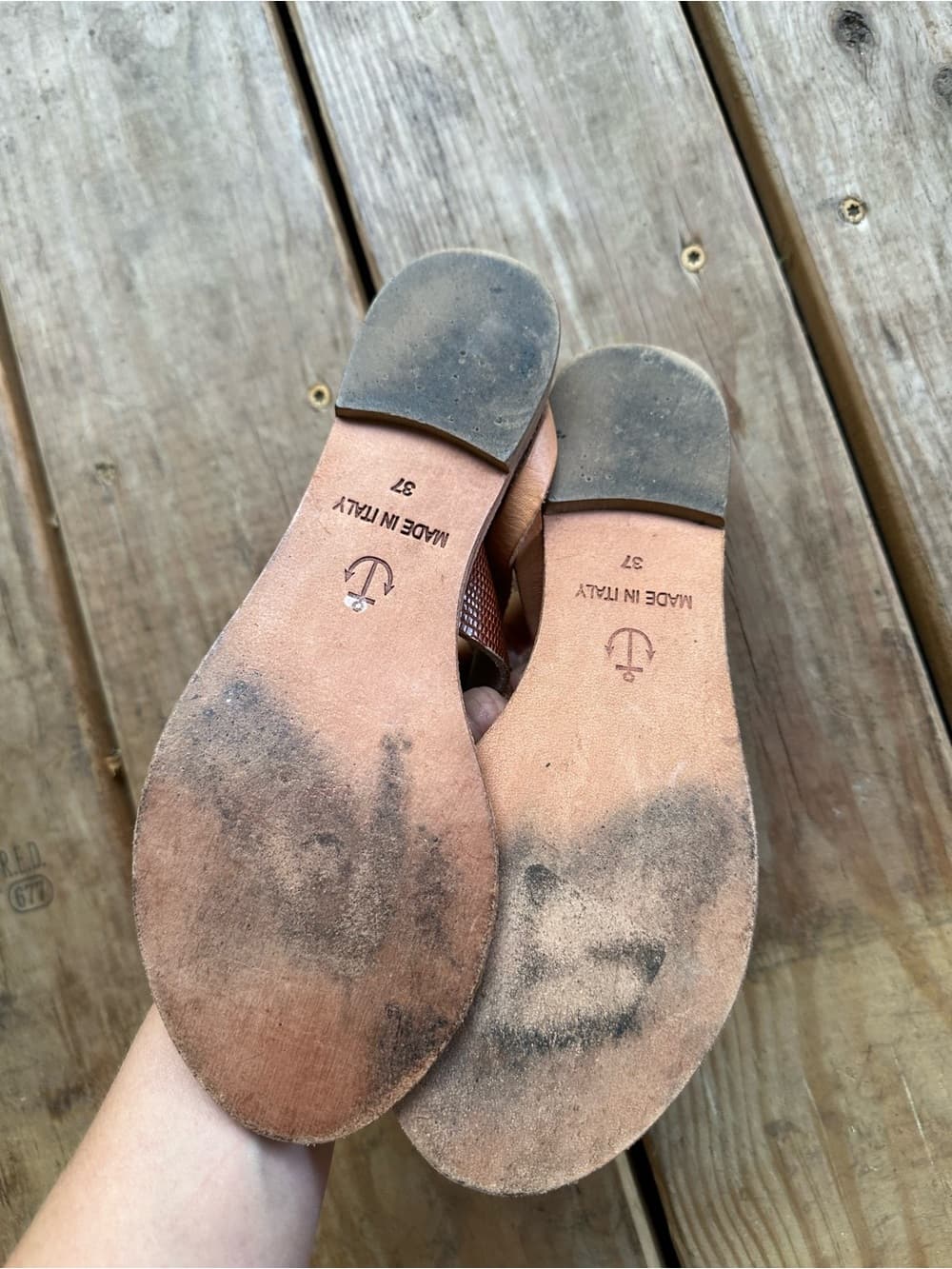 Joie A La Plage thong leather sandals tan - Thumbnail 2