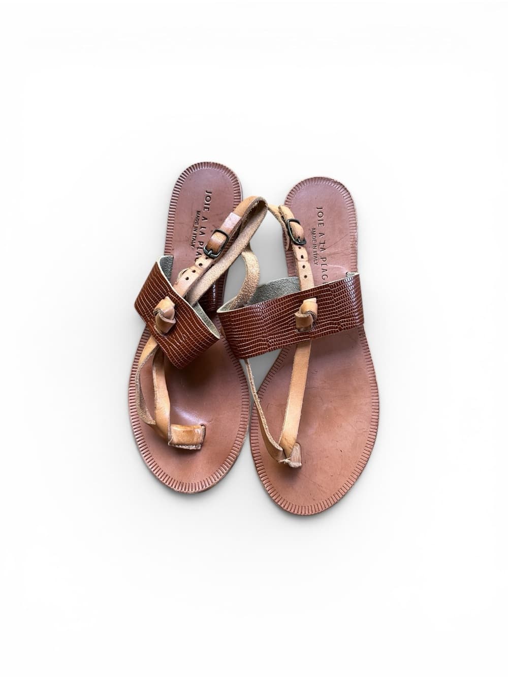 Joie A La Plage thong leather sandals tan - Thumbnail 3