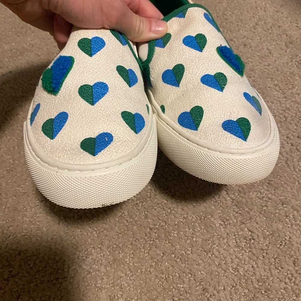Tory Sport Slip On Sneaker Sailing Blue Mini Hearts