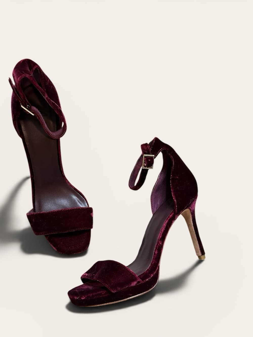 Joie velvet leather heels - Thumbnail 5
