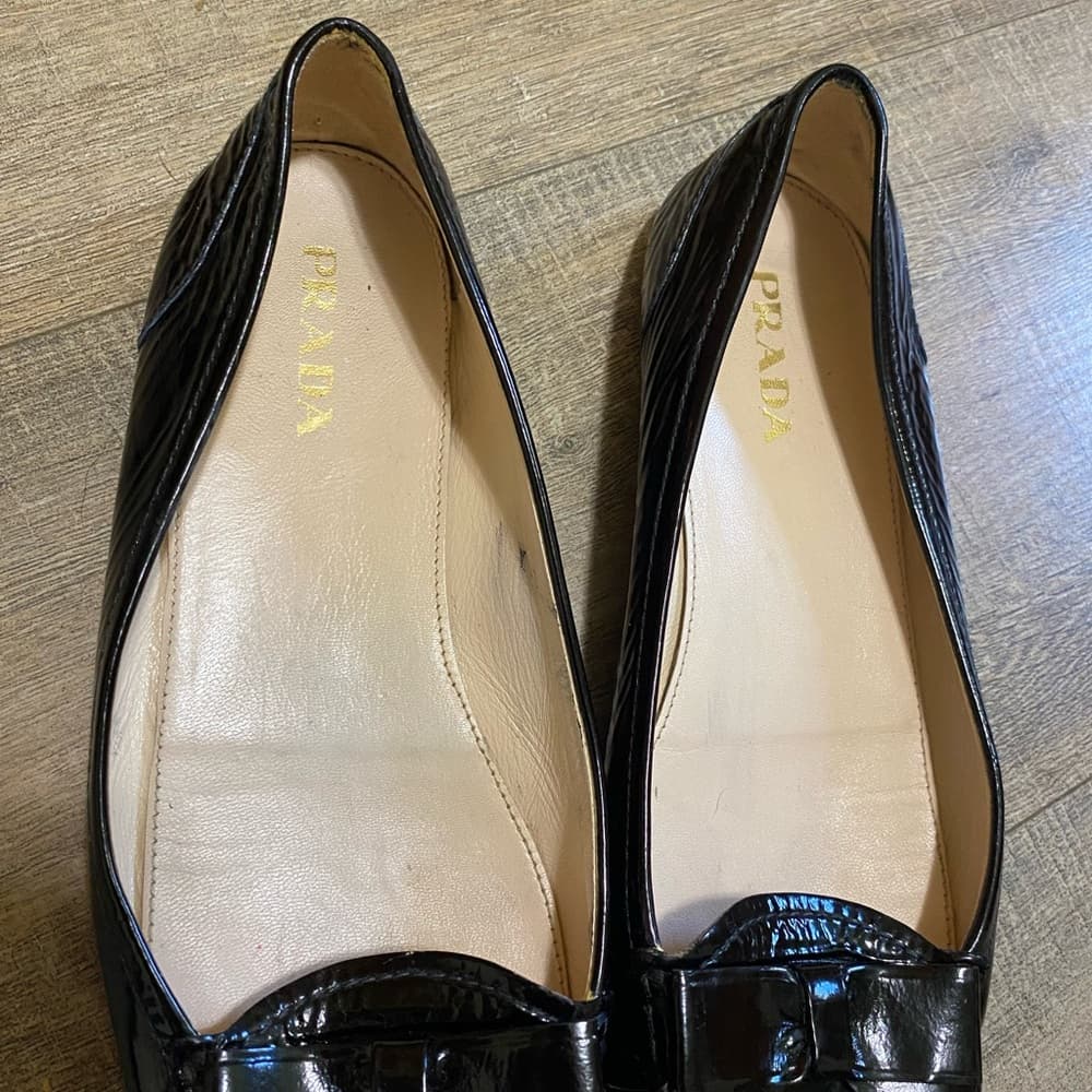 Prada patent leather loafers black - Thumbnail 2