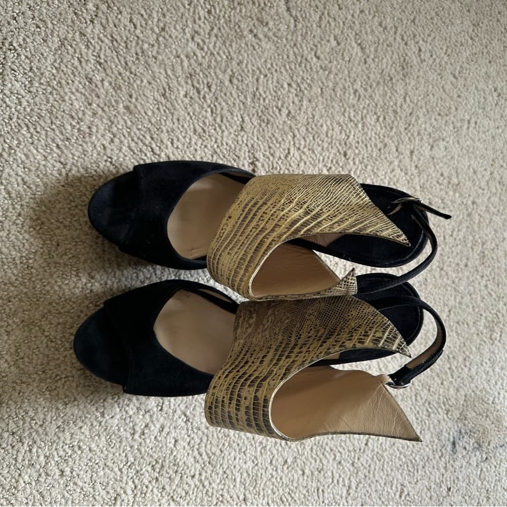 Paul Andrew wedges suede snakeskin - Thumbnail 2