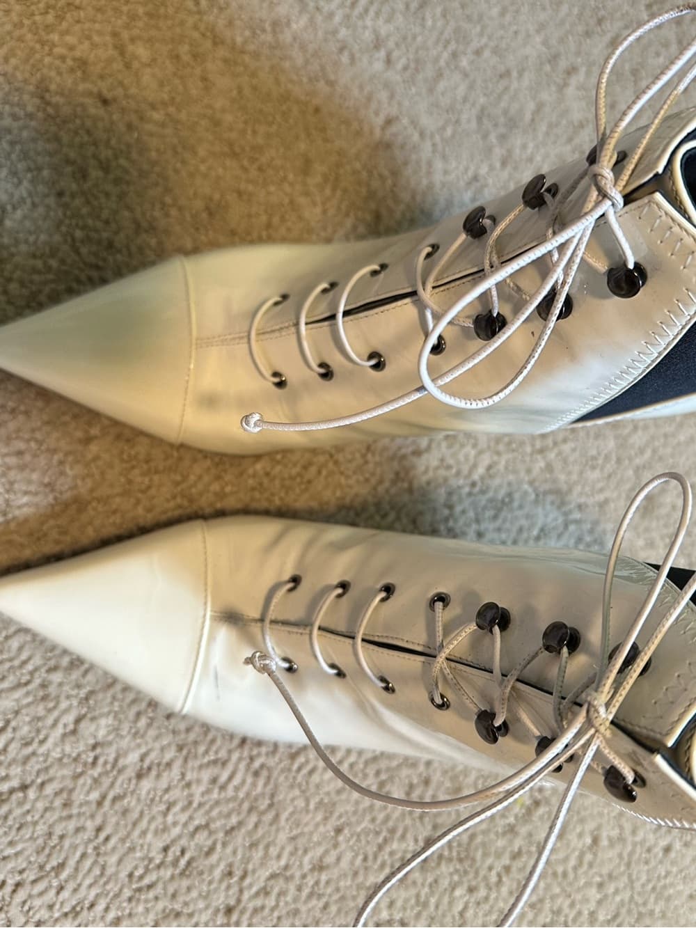 Casadei Victorian patent leather heeled booties - Thumbnail 2