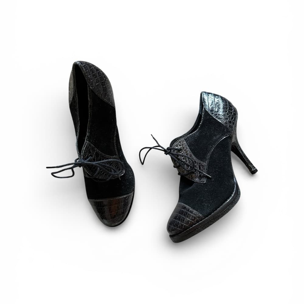 Vintage Y2K DKNY Victorian oxford heels black - Thumbnail 6