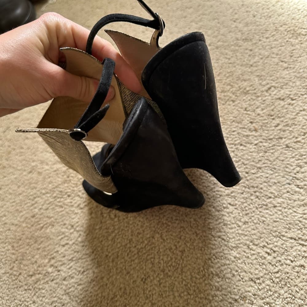 Paul Andrew wedges suede snakeskin - Thumbnail 3