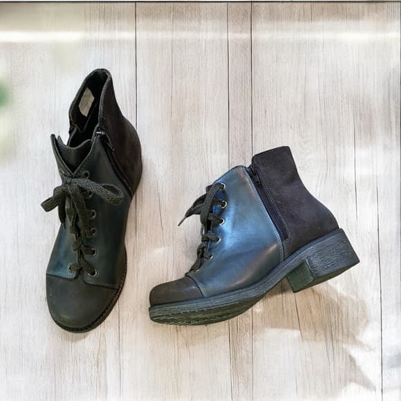 NWOT Naot Groovy lace up boots Oily Midnight Vintage Ash - Thumbnail 6
