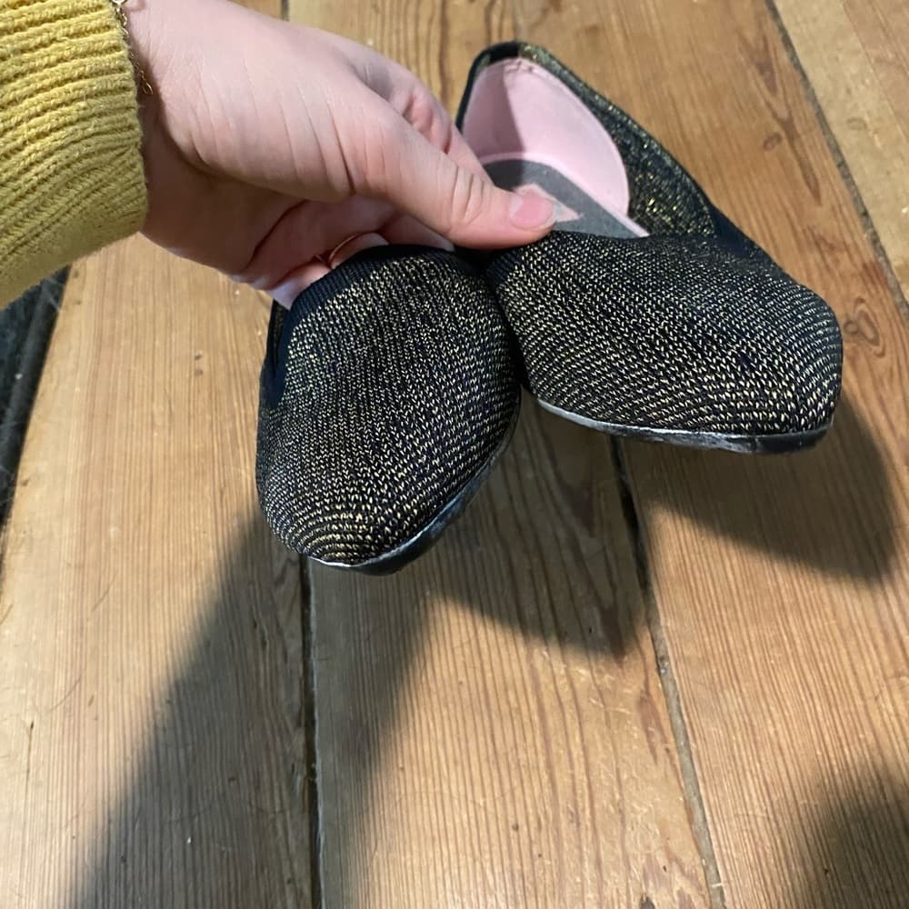 NWOT Giesswein flats gold black knit - Thumbnail 2